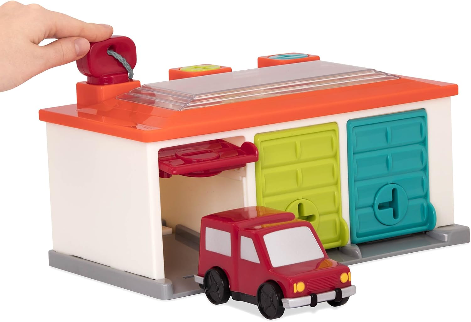 Battat 3 Car Garage Shape Sorter Toy - Educational Playset for Toddlers 12 Months & Up 5