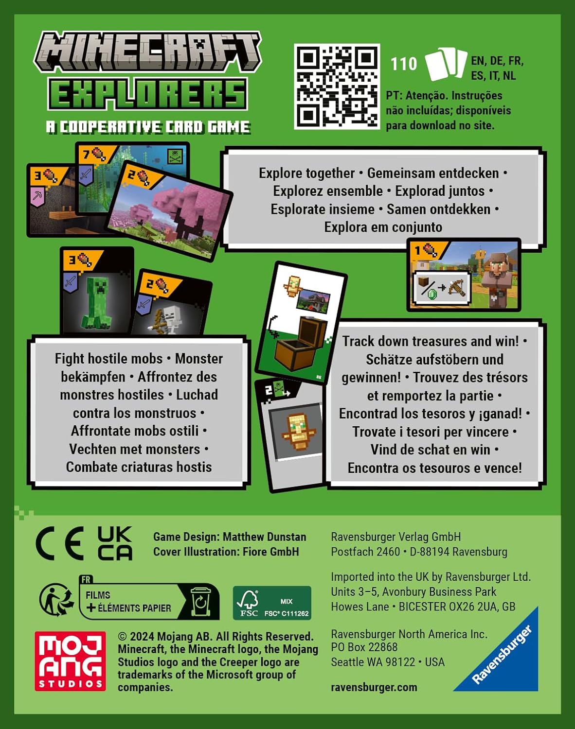 Ravensburger Minecraft Explorers Cooperative Strategy Card Game 21580