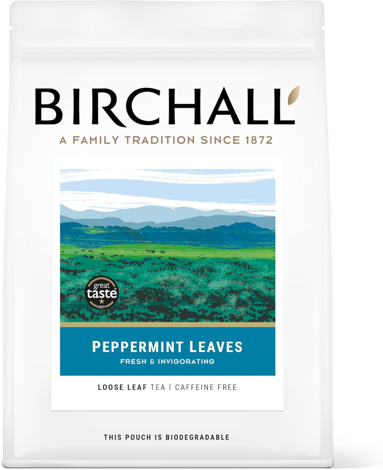 Birchall Peppermint Tea, Caffeine-Free Loose Leaf Herbal Tea, 75g