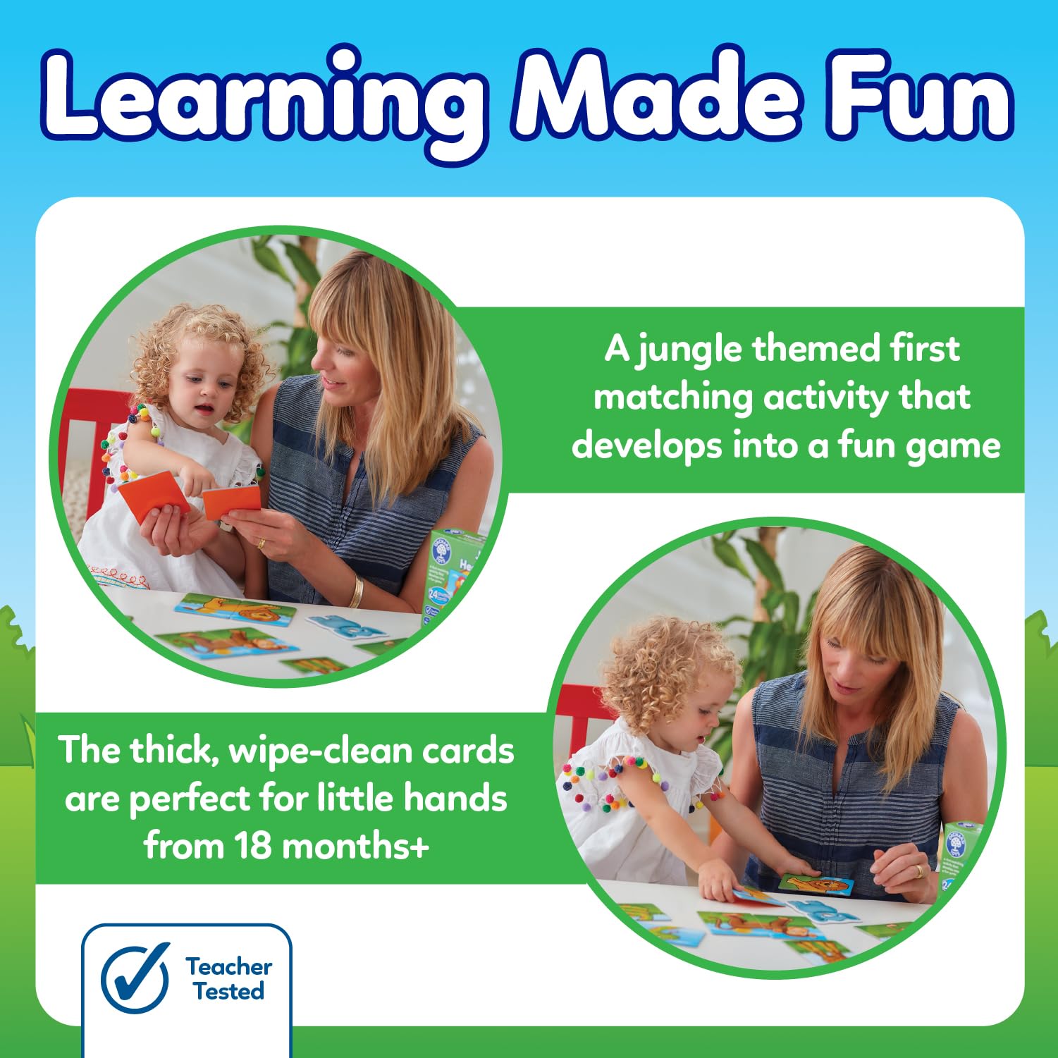 Orchard Toys Jungle Heads and Tails Card Game - 2-in-1 Matching & Memory Game for Toddlers 8