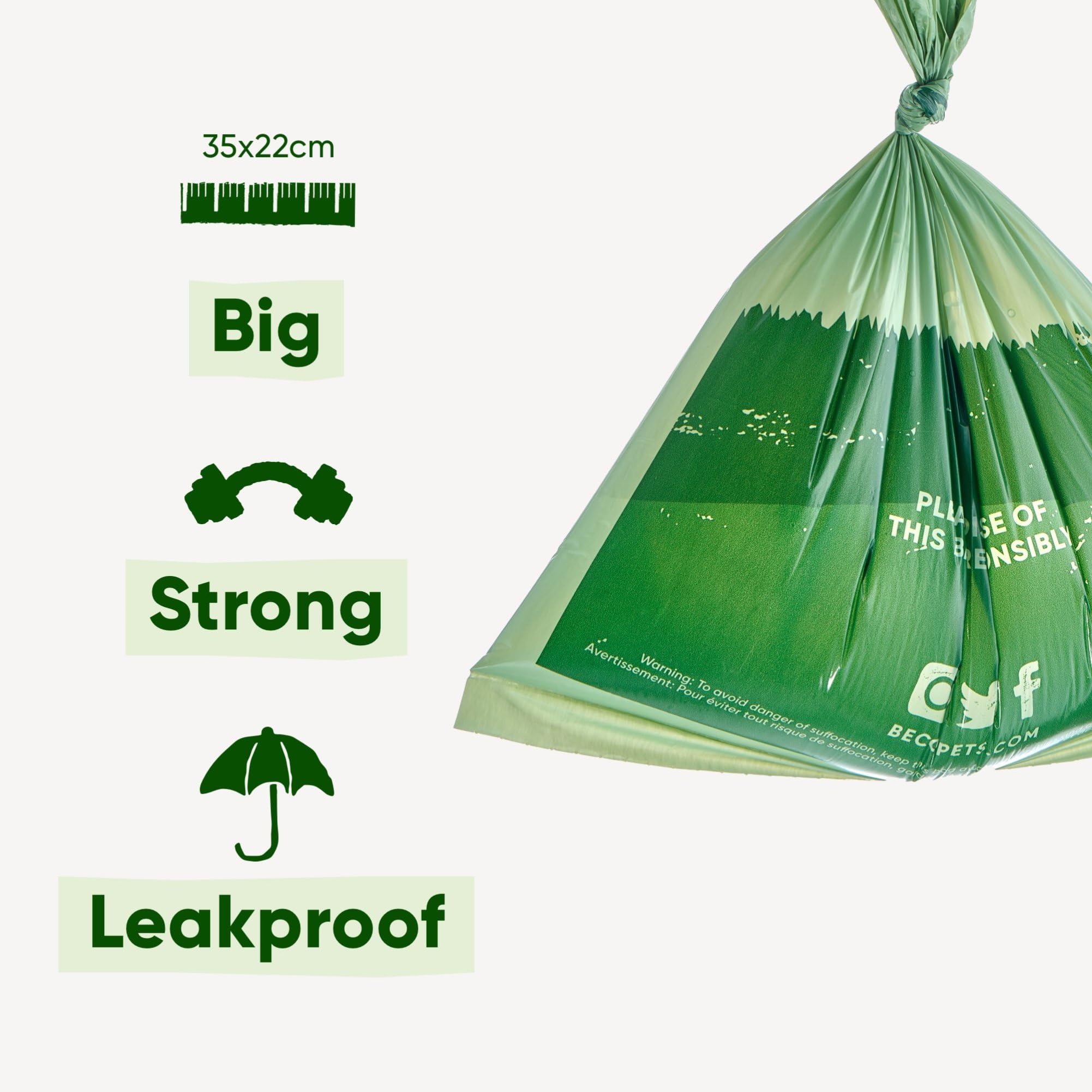 Beco Dog Poo Bags - 720 Count Unscented Bags | 94% Recycled Plastic | Leakproof 2