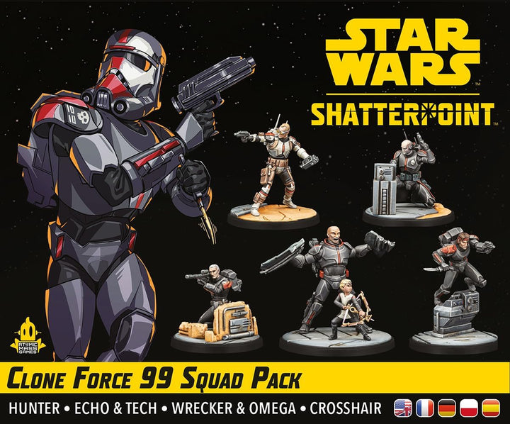 Atomic Mass Games Star Wars Shatterpoint Clone Force 99 Squad Pack Tabletop Miniatures Game (FFGSWP38)