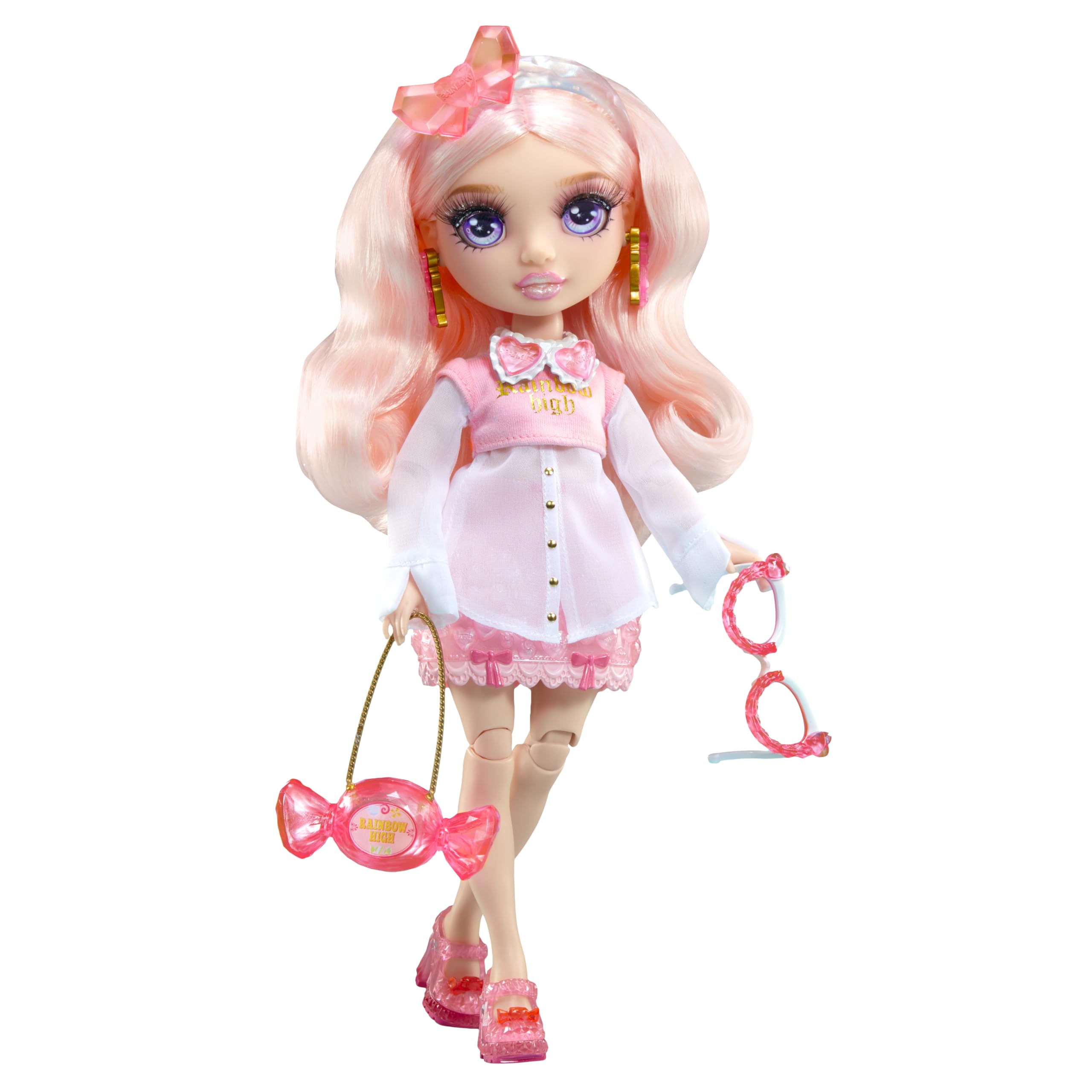 Rainbow High Creative Crystals Bella - Pink 28 cm Fashion Doll with Crystal