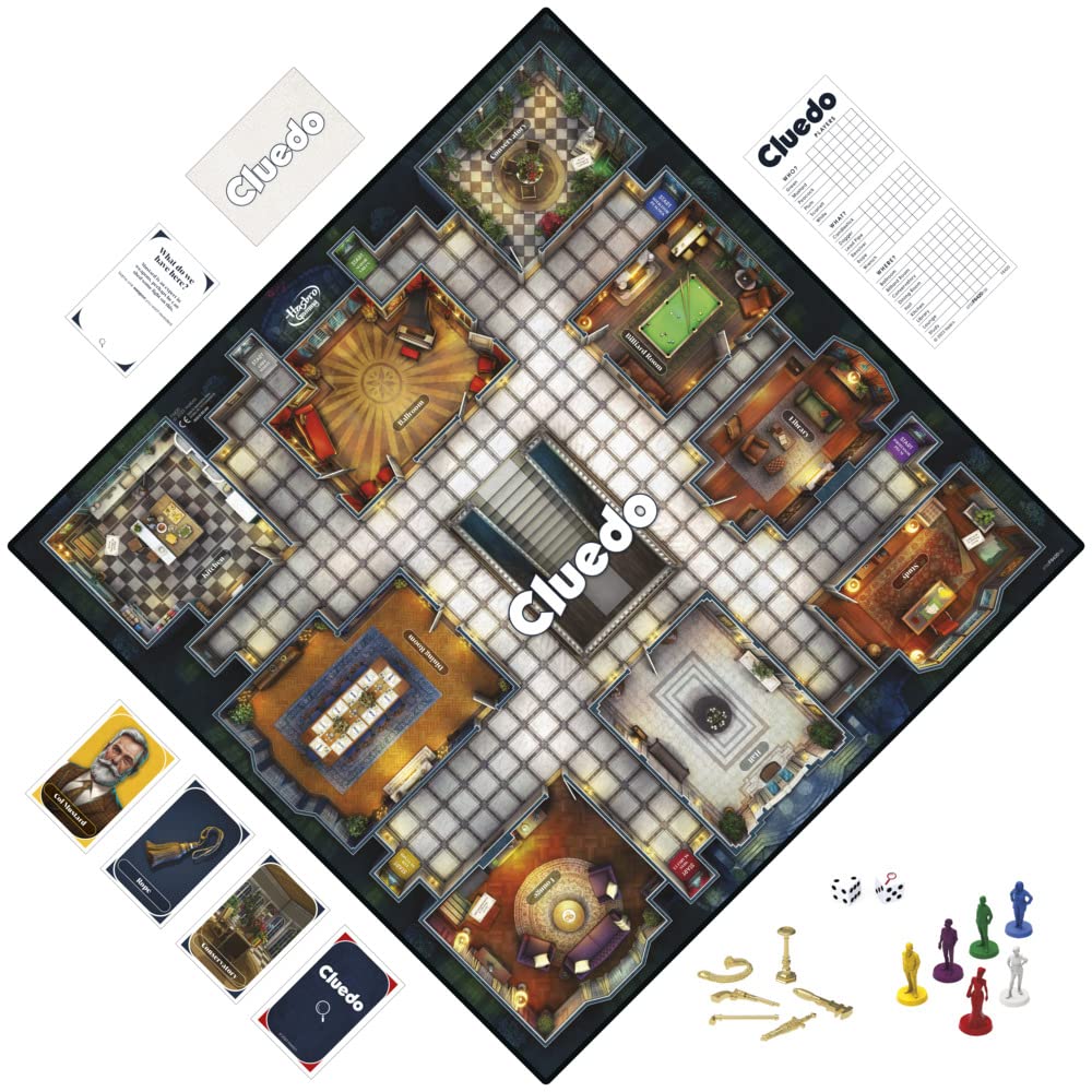 Hasbro Gaming Cluedo Detective Board Game for 2-6 Players 8