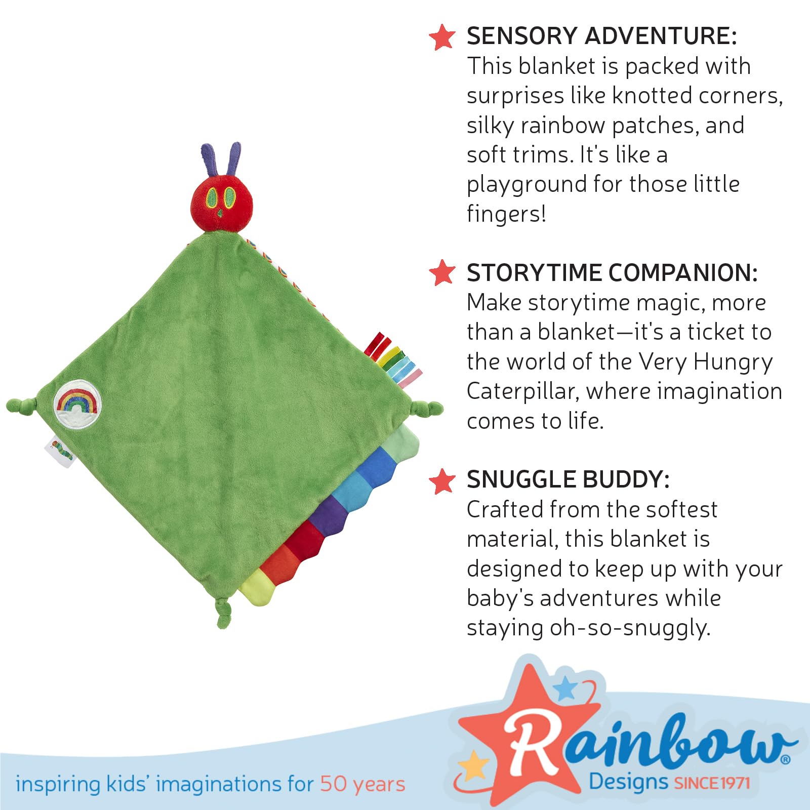 Rainbow Designs Very Hungry Caterpillar Baby Comforter – Soft & Colourful R 5