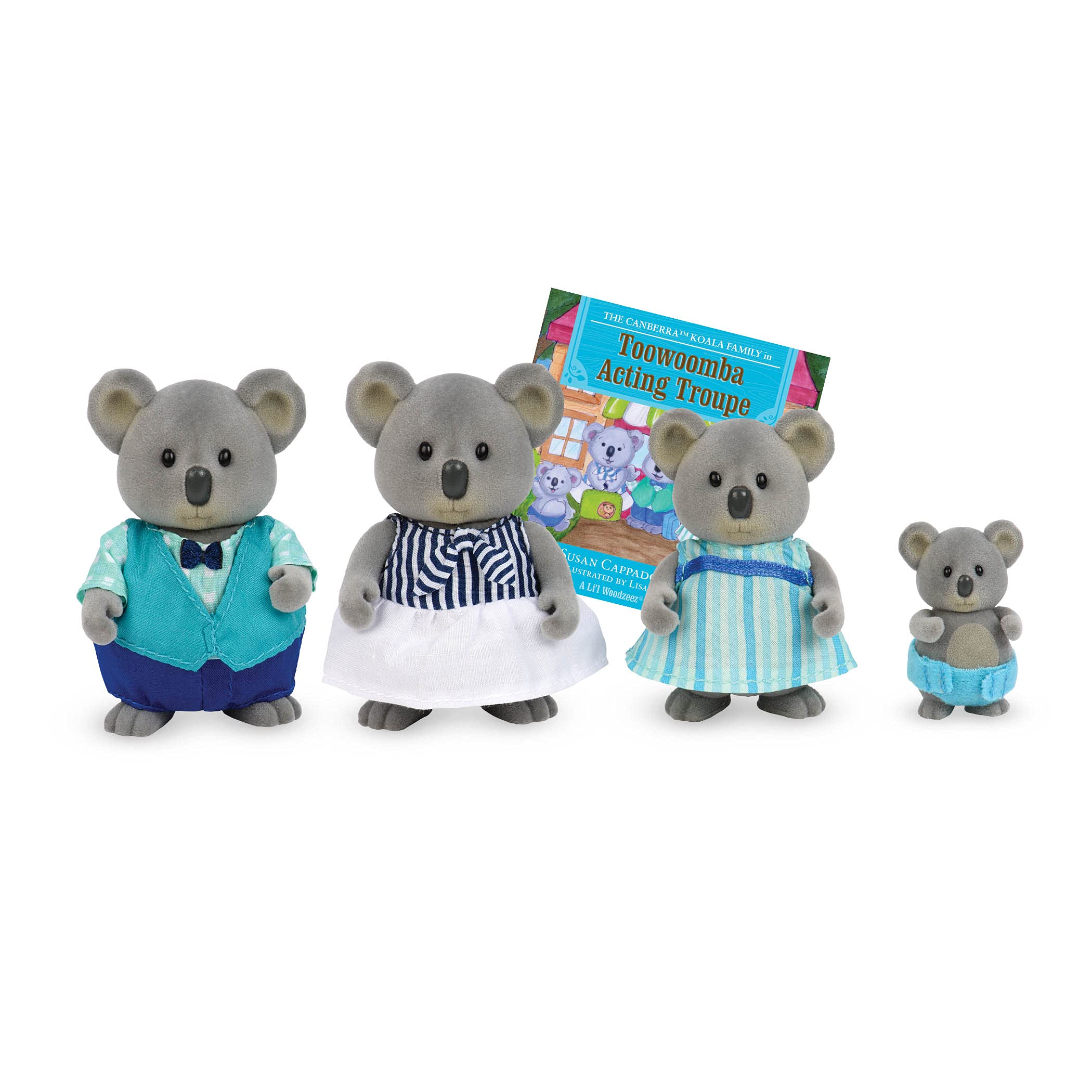 Canberra Koala Family - 5pc Playset with Movable Figurines & Storybook for Kids 3+ 8