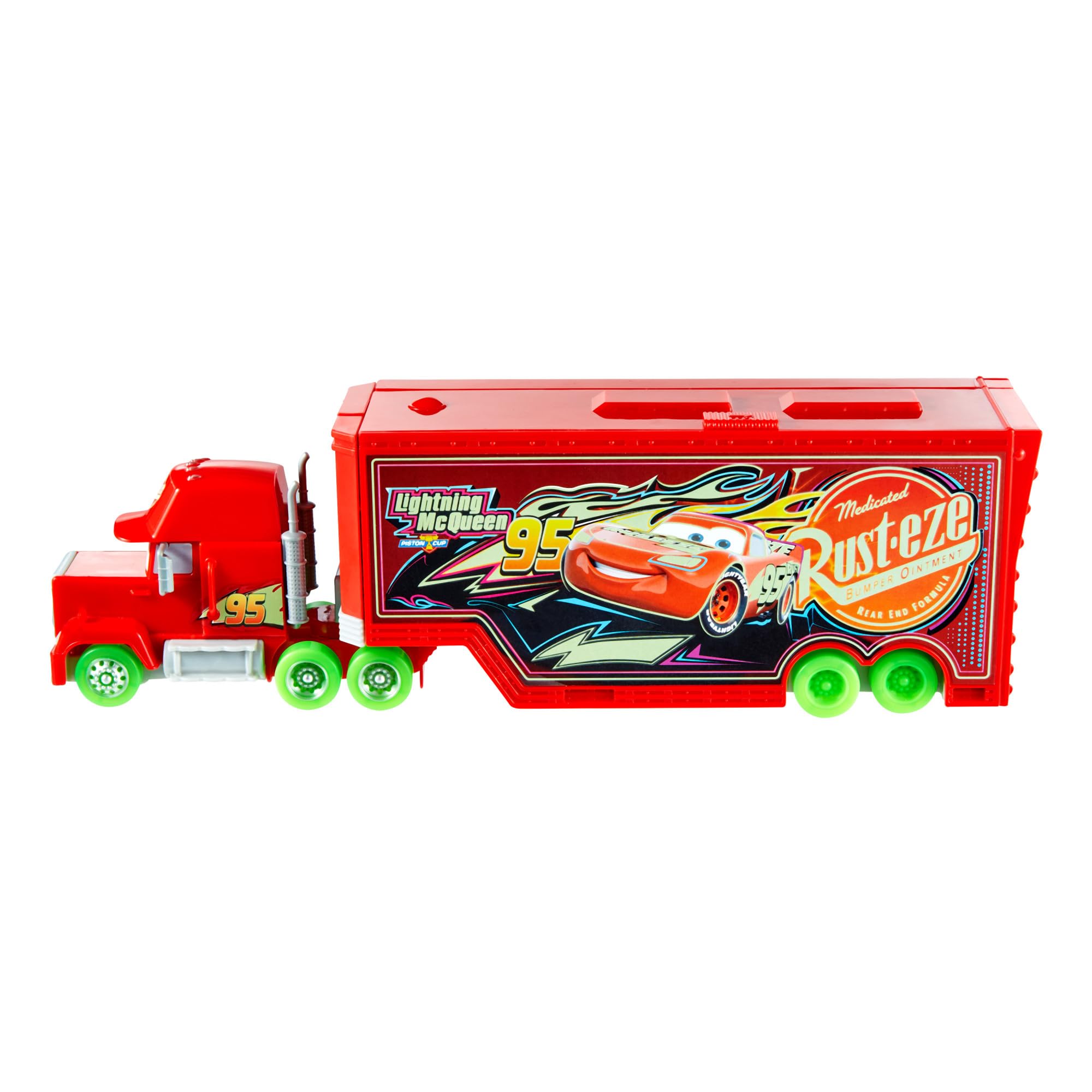 Disney and Pixar Cars Glow Racers Transforming Mack Playset - 2-in-1 Glow-in-the-Dark Vehicle with Launcher & Tune-Up Station 4