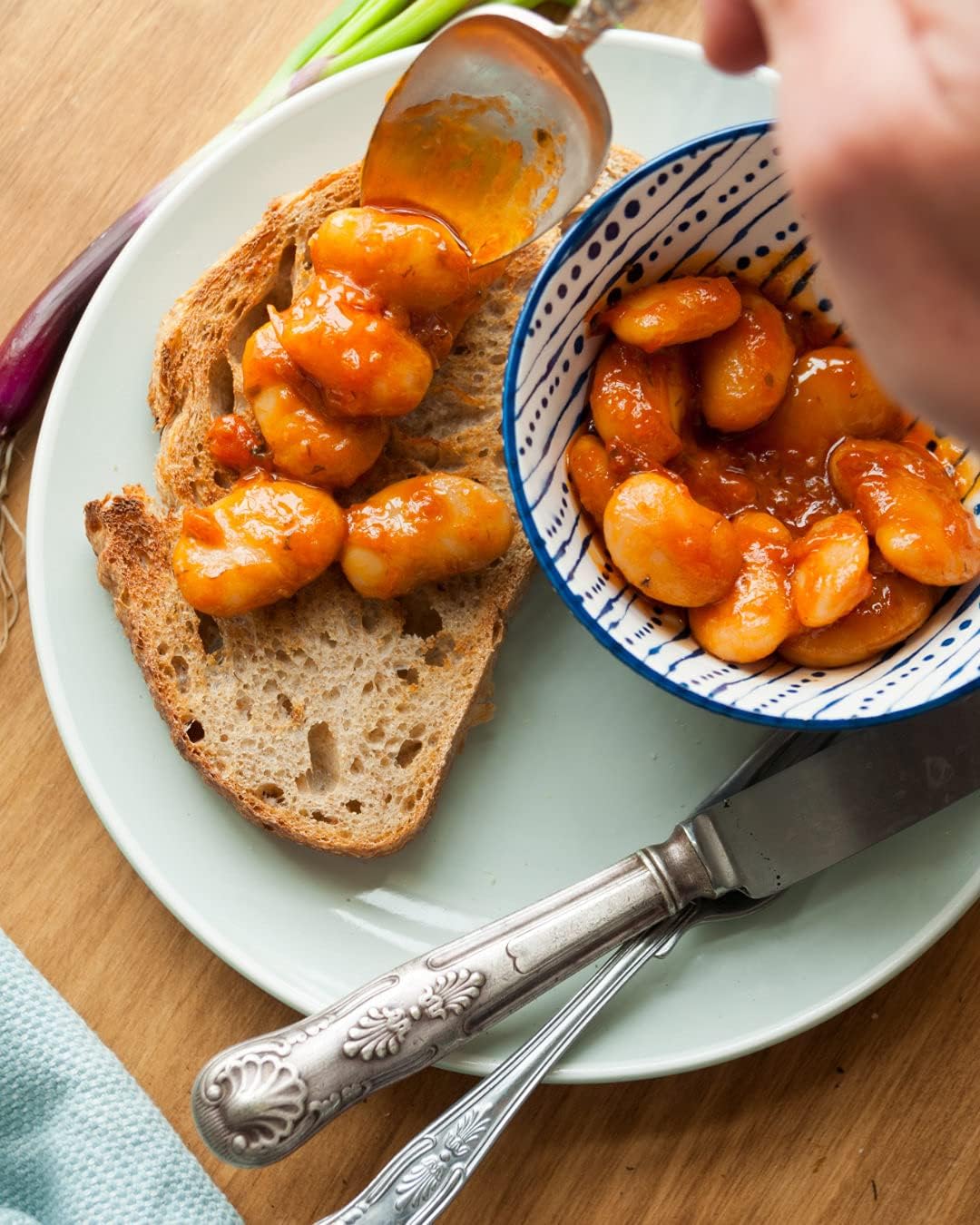The Greek Kitchen - Gigantes Baked Giant Beans in Tomato Sauce Vegan Friendly 4