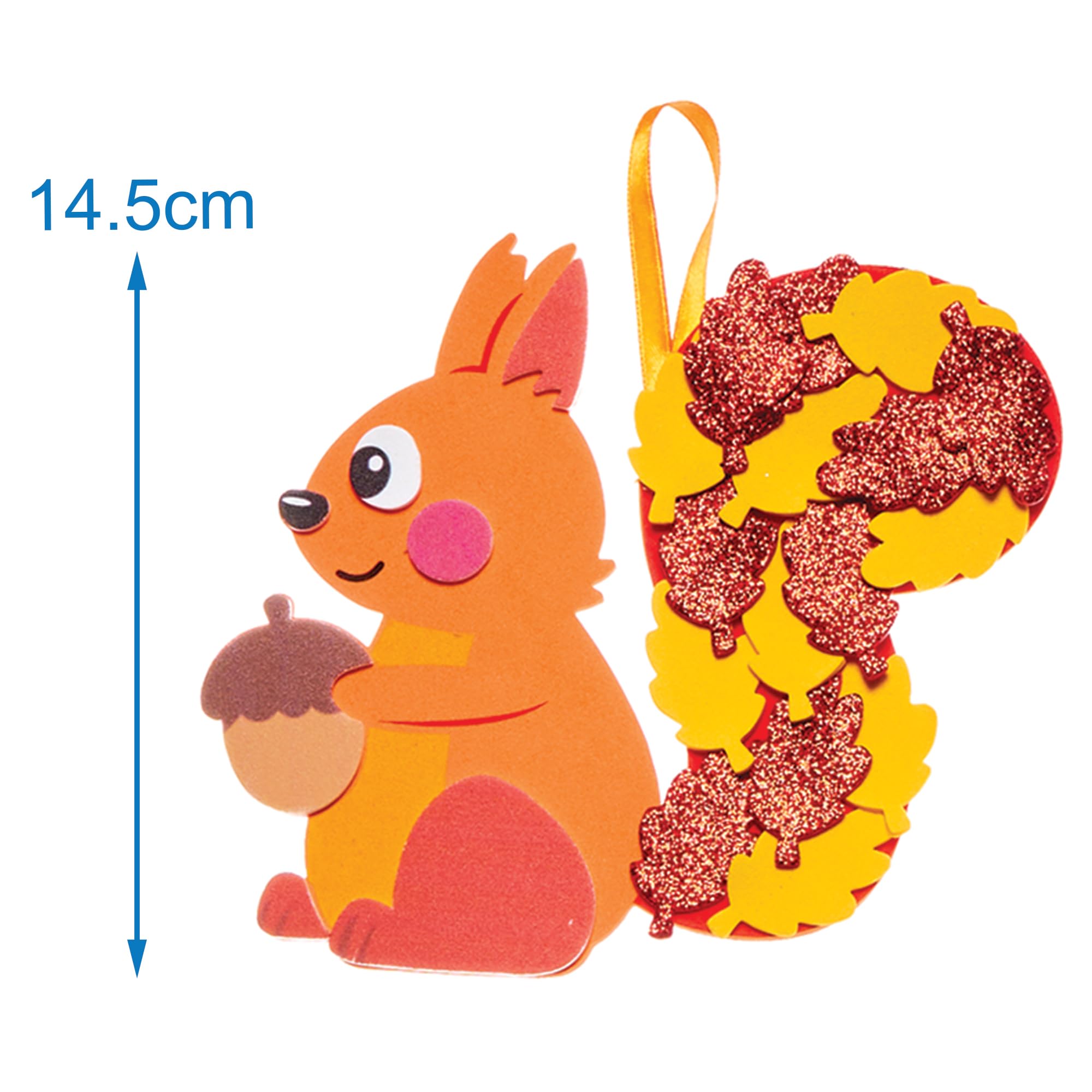 Baker Ross Leafy Squirrel Mix and Match Decoration Craft Kit - Pack of 5 3
