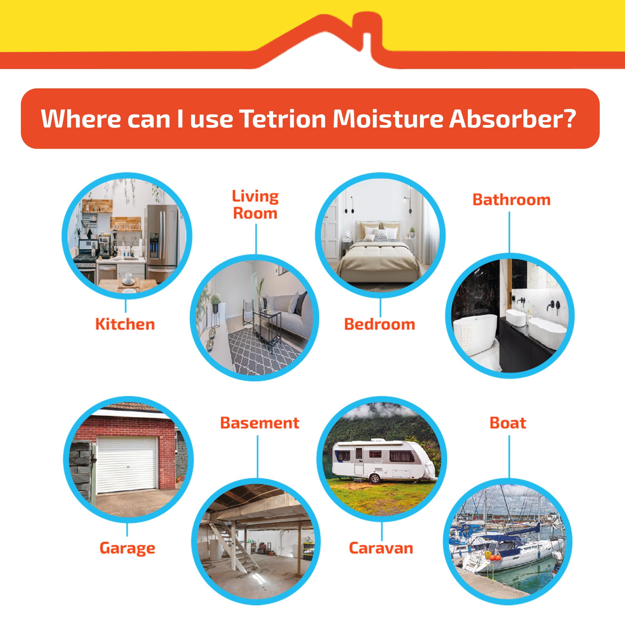 Tetrion Moisture Absorber Refill Pack - 4 Moisture Tabs for Up to 12 Months 4