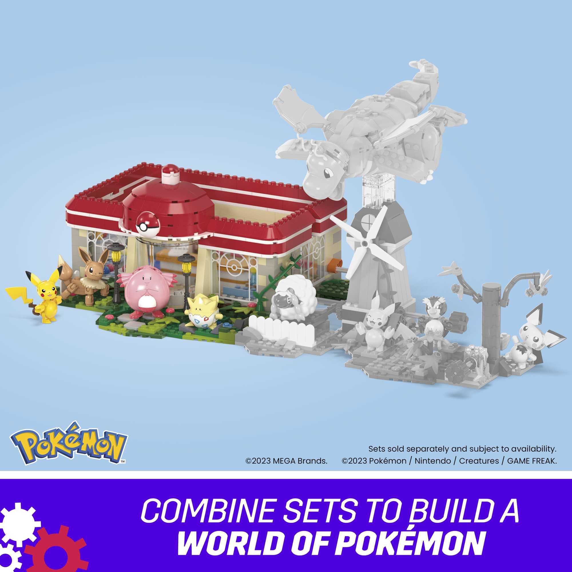 MEGA Pokémon Action Figure Building Set - 648-Piece Forest Pokémon Center with Motion Brick 7