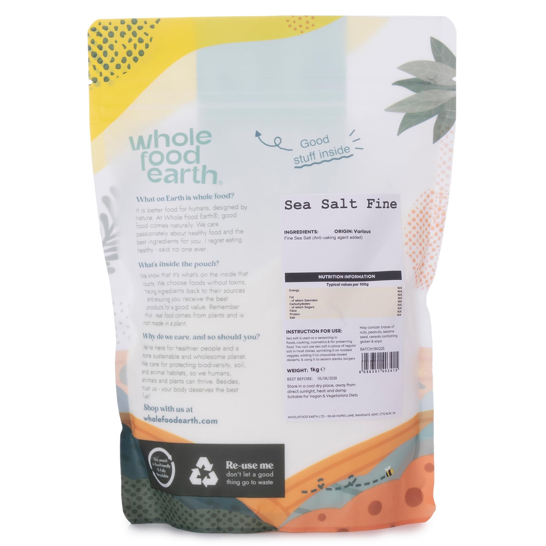Wholefood Earth - Fine Sea Salt (1 kg) 3
