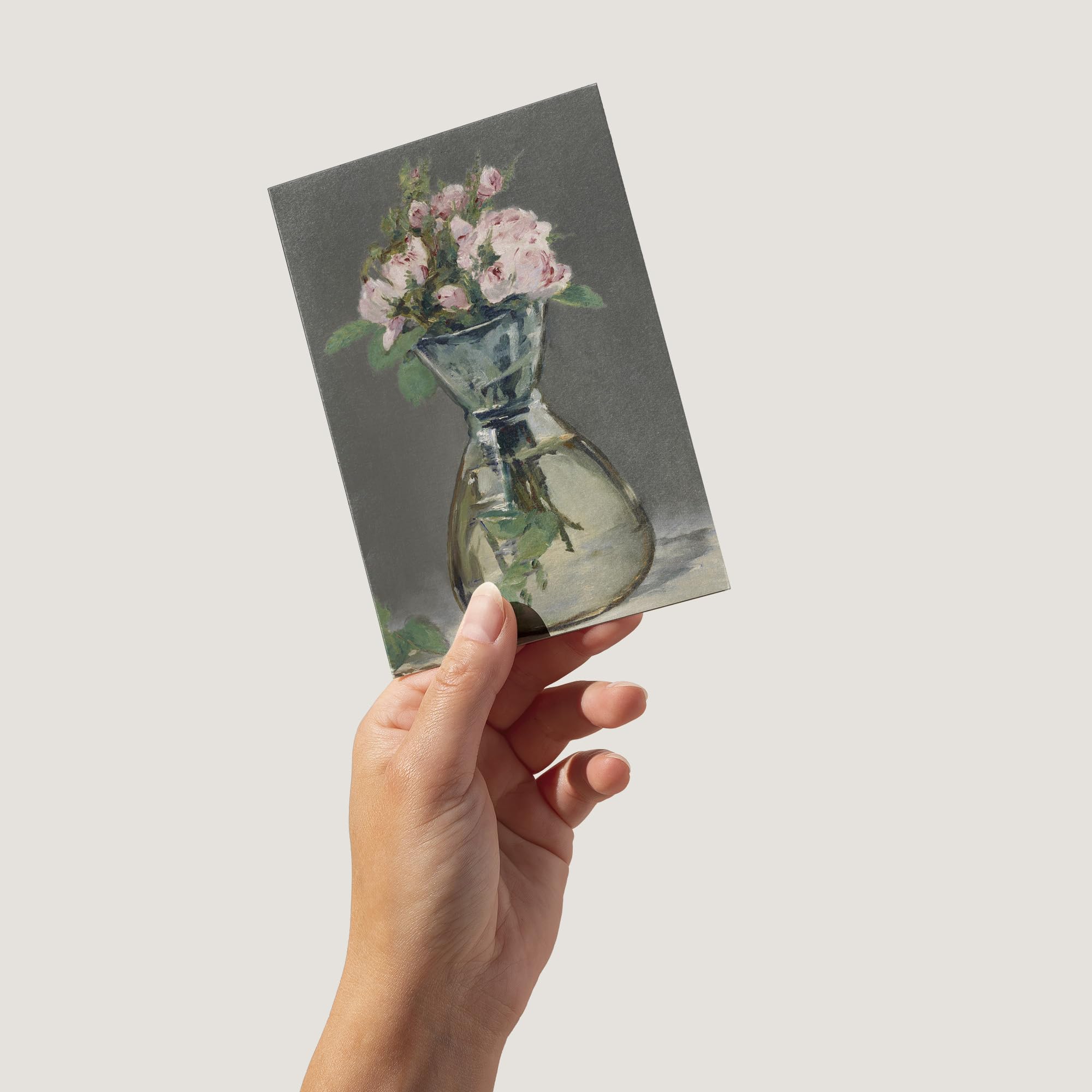 Artery8 Edouard Manet Moss Roses In A Vase 1882 Painting Fine Art Blank Greeting Card | 12.5 x 17.5 cm 3