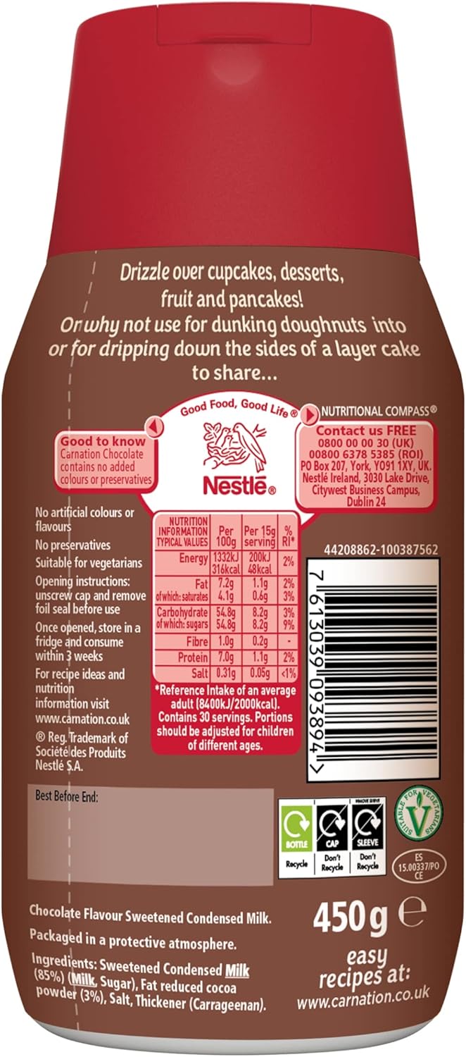 Carnation Drizzle Chocolate Sauce 450g 7