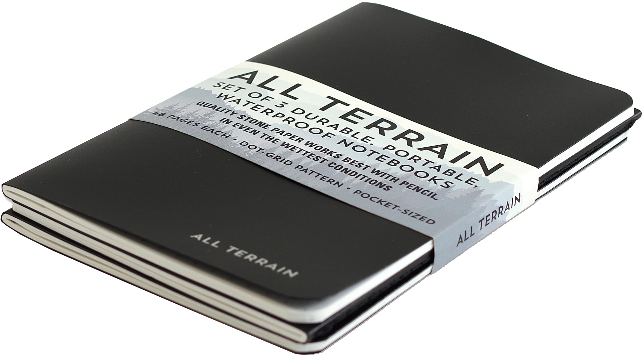 Peter Pauper Press All Terrain Waterproof Notebook - Set of 3 | A6 Size | 144 Pages 5