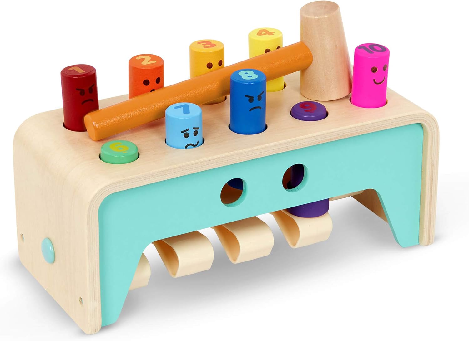 Battat Wooden Pounding Bench Toy - Hammering Pegs Playset for Toddlers 12 Months+ 4