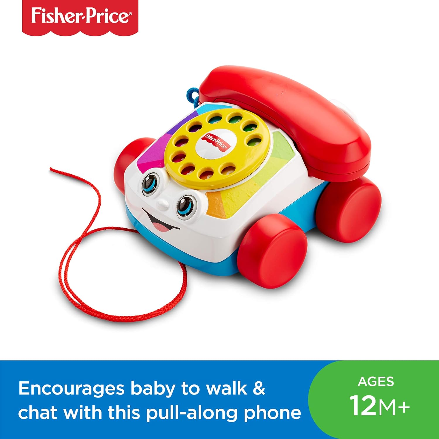 Fisher-Price Chatter Telephone - Classic Pull-Along Toy for Toddlers 12M+ 4