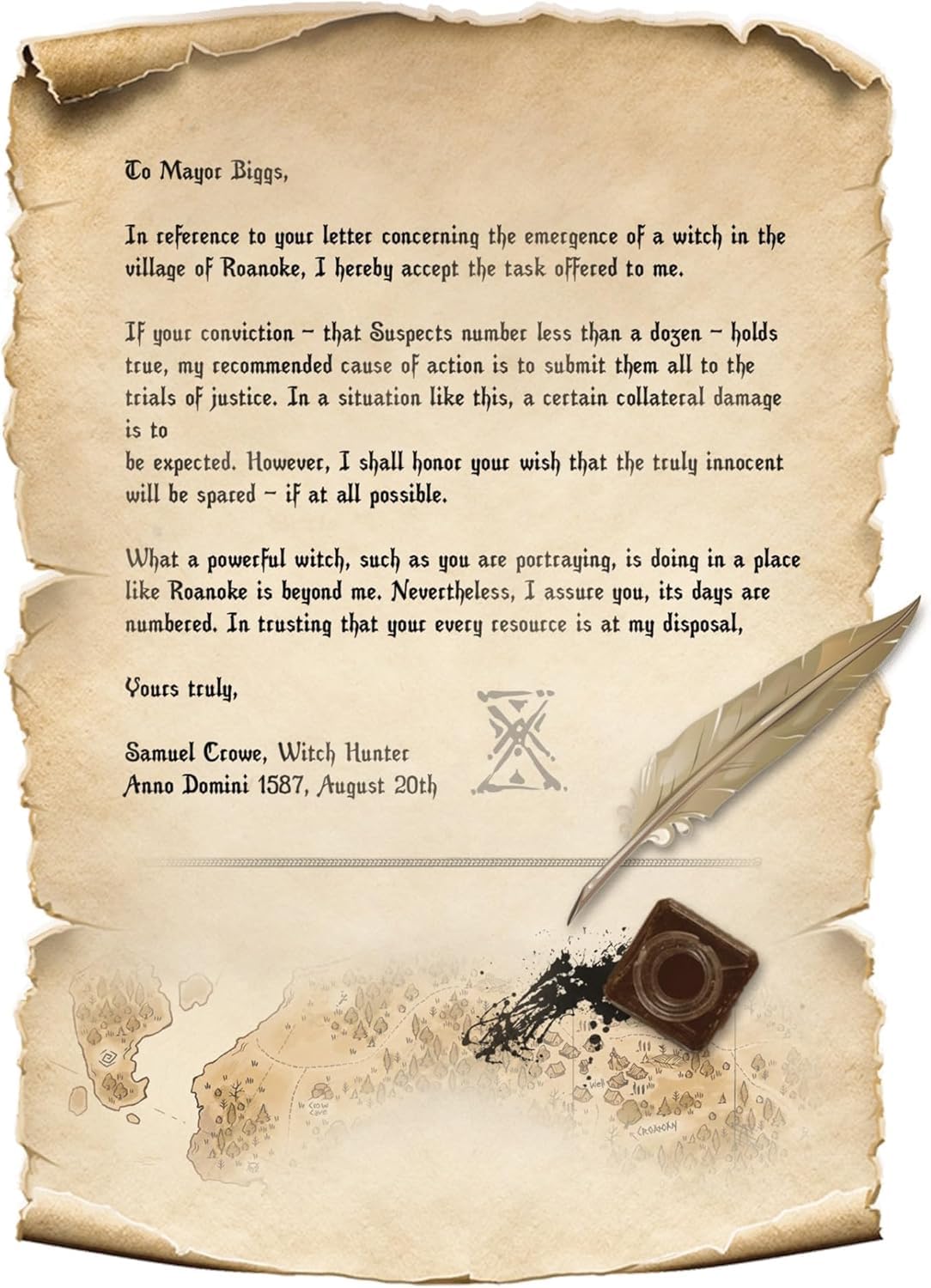 Capstone Games Pagan: The Fate of Roanoke – Asymmetrisches Kartenspiel für 2 Spieler 3