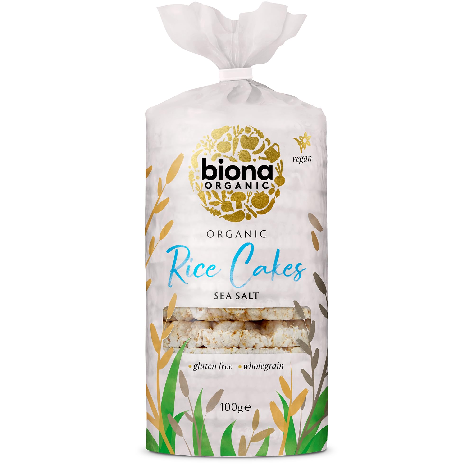Biona Organic Rice Cakes with Salt, 100g