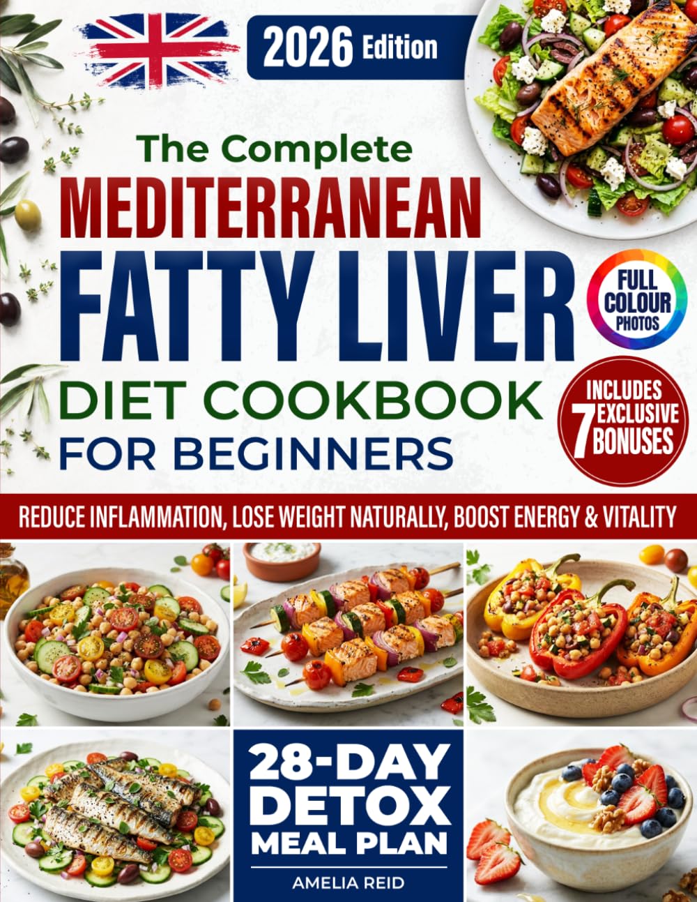 Amelia Reid - Mediterranean Fatty Liver Cookbook for Beginners | Paperback | Low Fat Diet