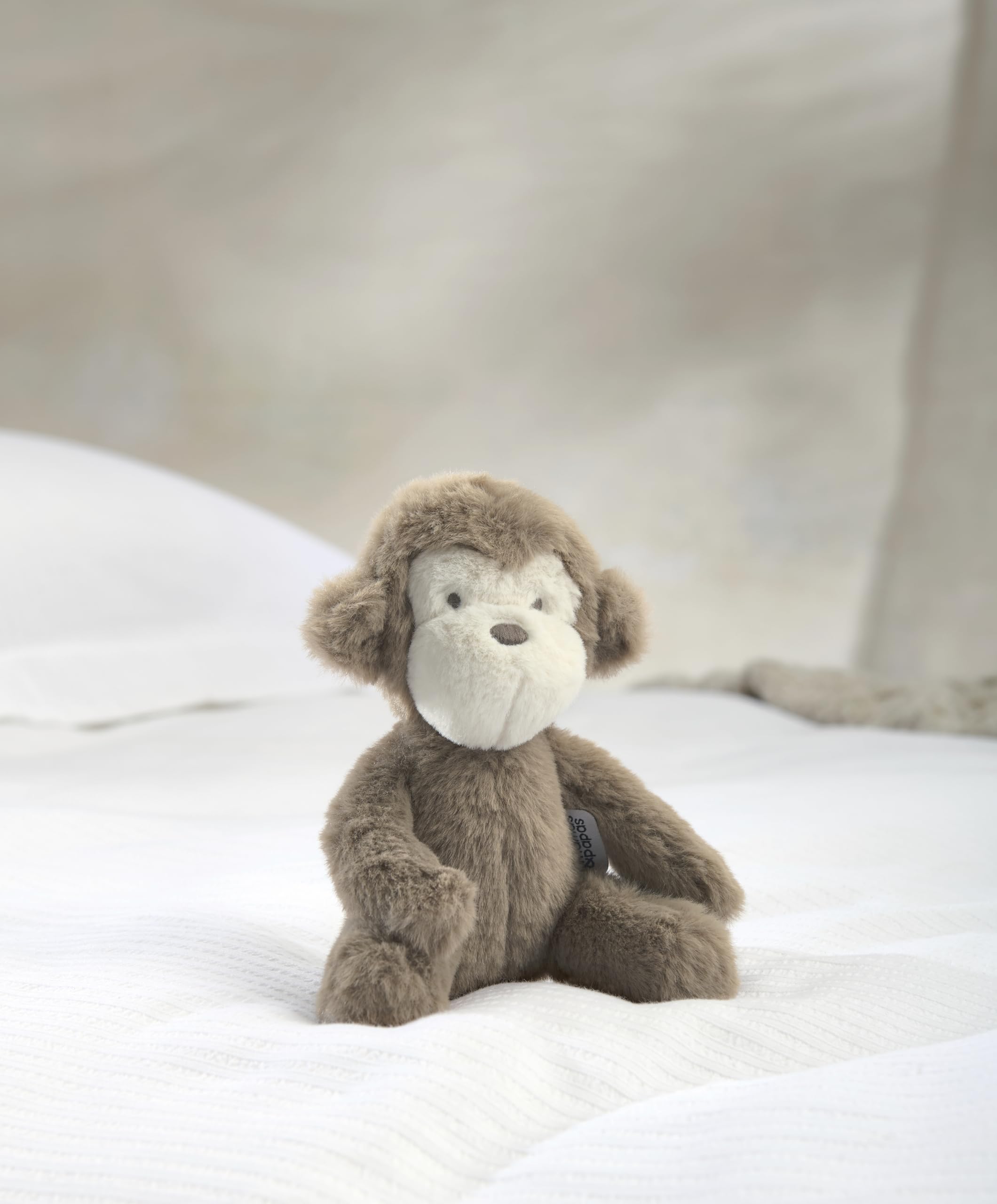 Mamas & Papas Welcome to the World Small Beanie Toy - Monty Monkey Plush for Newborns - 16cm 3