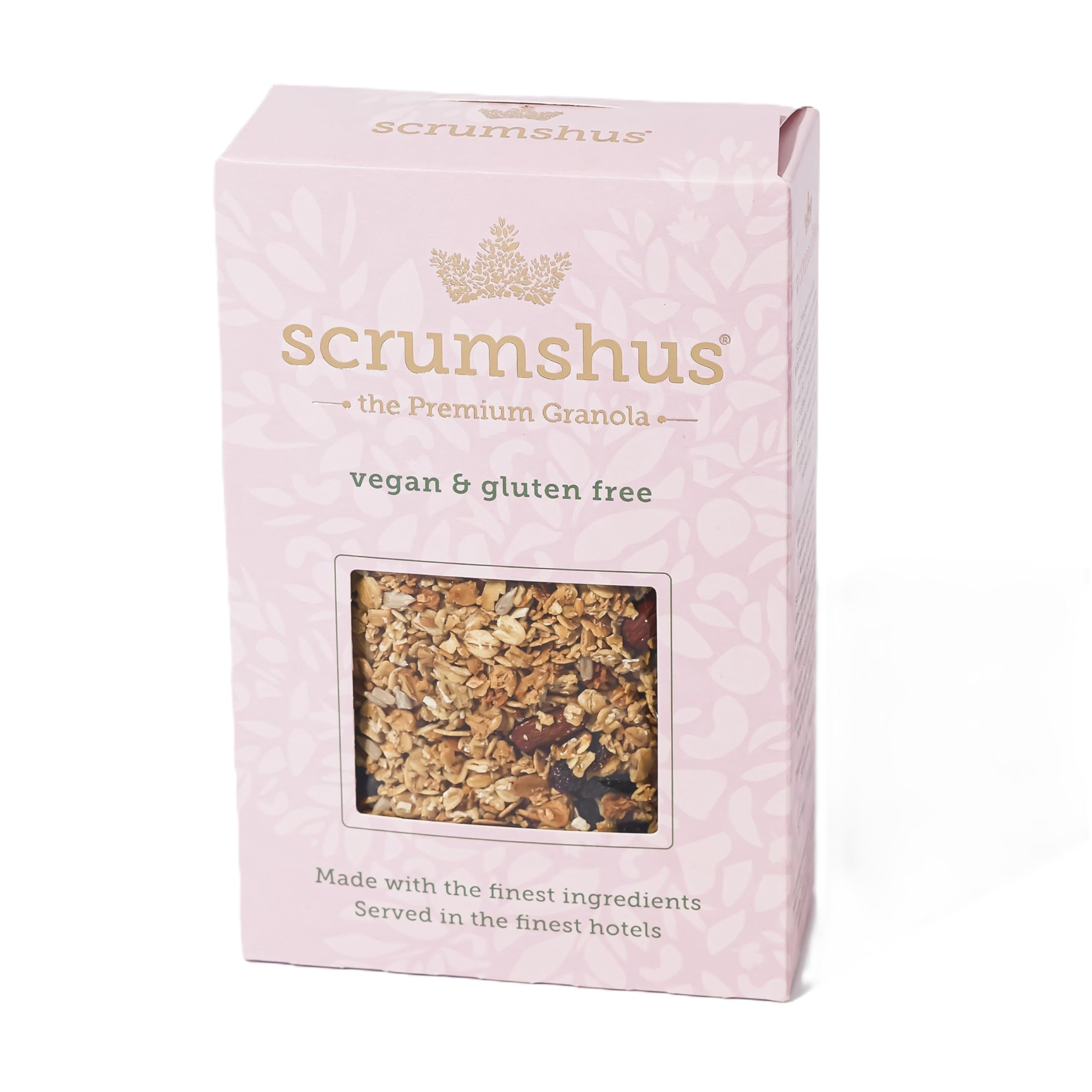 Scrumshus - Vegan & Gluten Free Granola (500g) with Maple & Agave Syrup, No Added Salt, Sugar or Preservatives