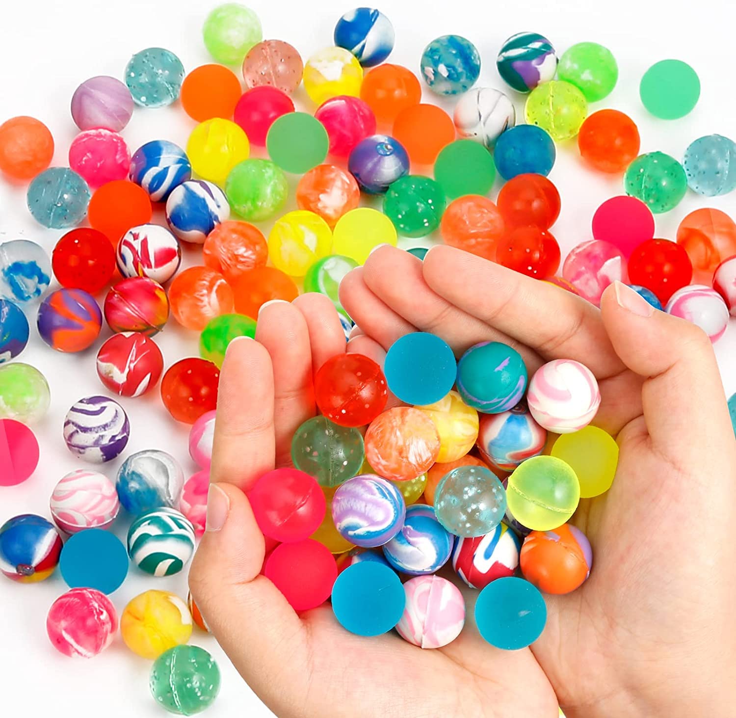 SHATCHI Bouncy Jet Balls - 10pk 27mm Rubber Bouncy Balls for Kids Party Favors 6