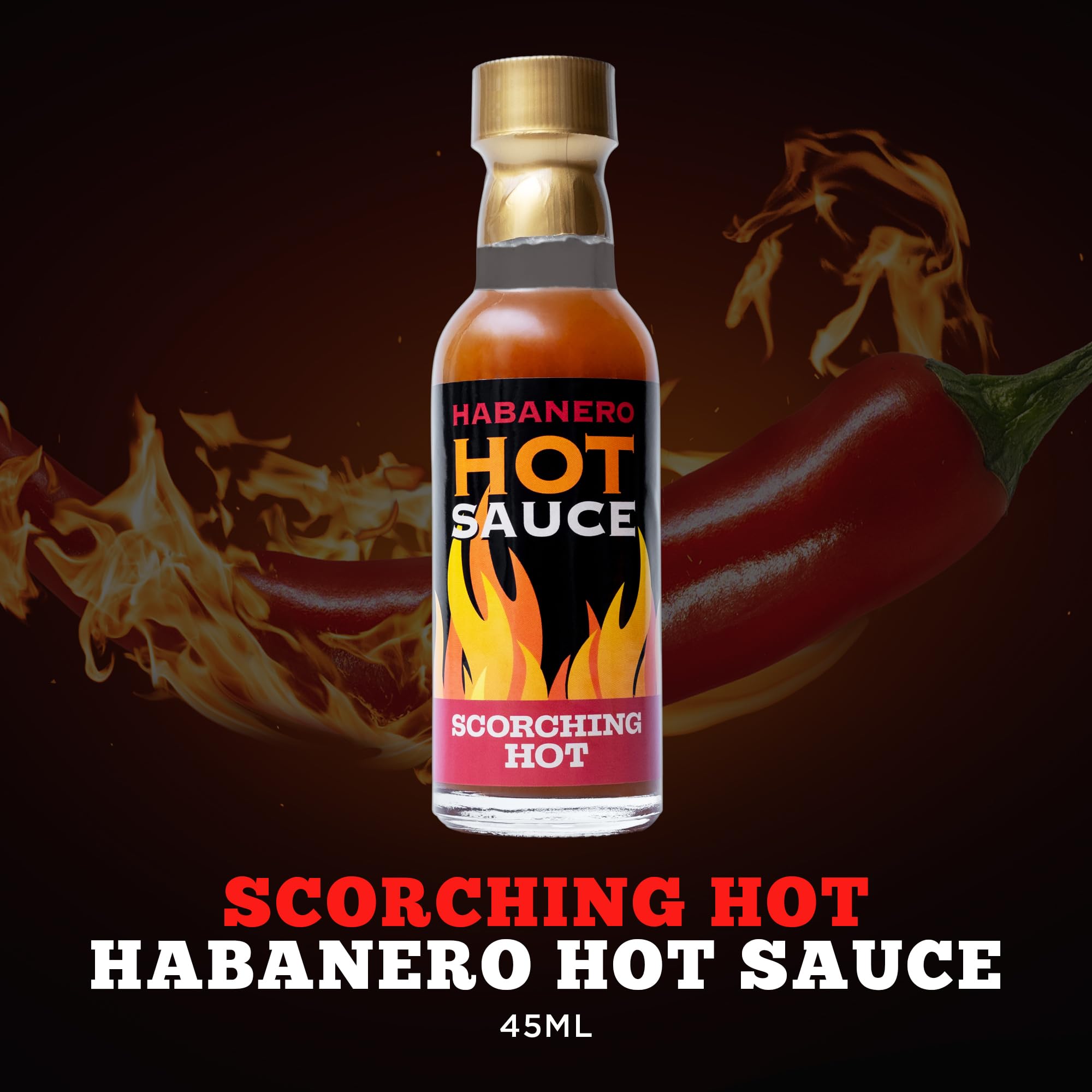 Hot Sauce Gift Set - Mild Green Chilli & Habanero Sauce Duo with Chilli Shaped Dipping Dish 5