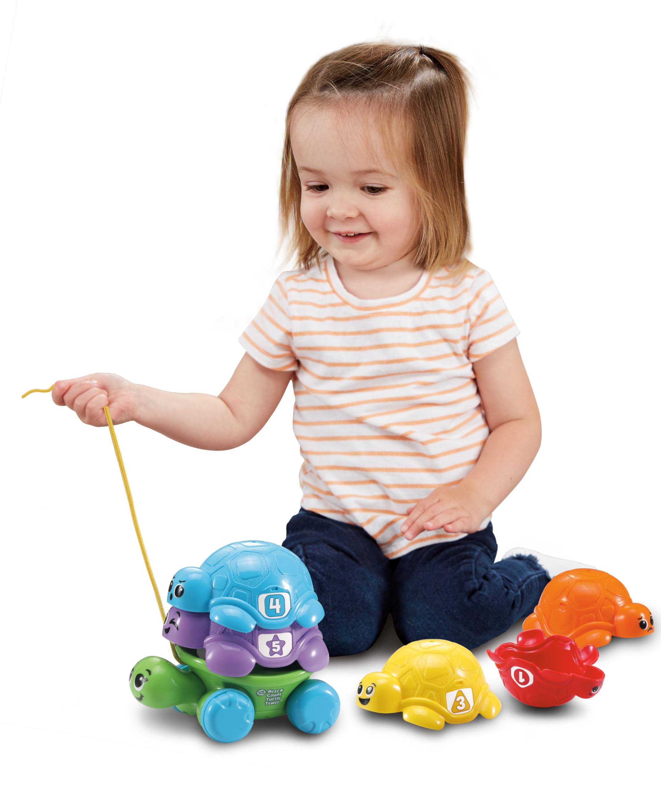 LeapFrog Nest & Count Turtle Tower - Stacking & Pull-Along Educational Toy for Toddlers 12M+ 8
