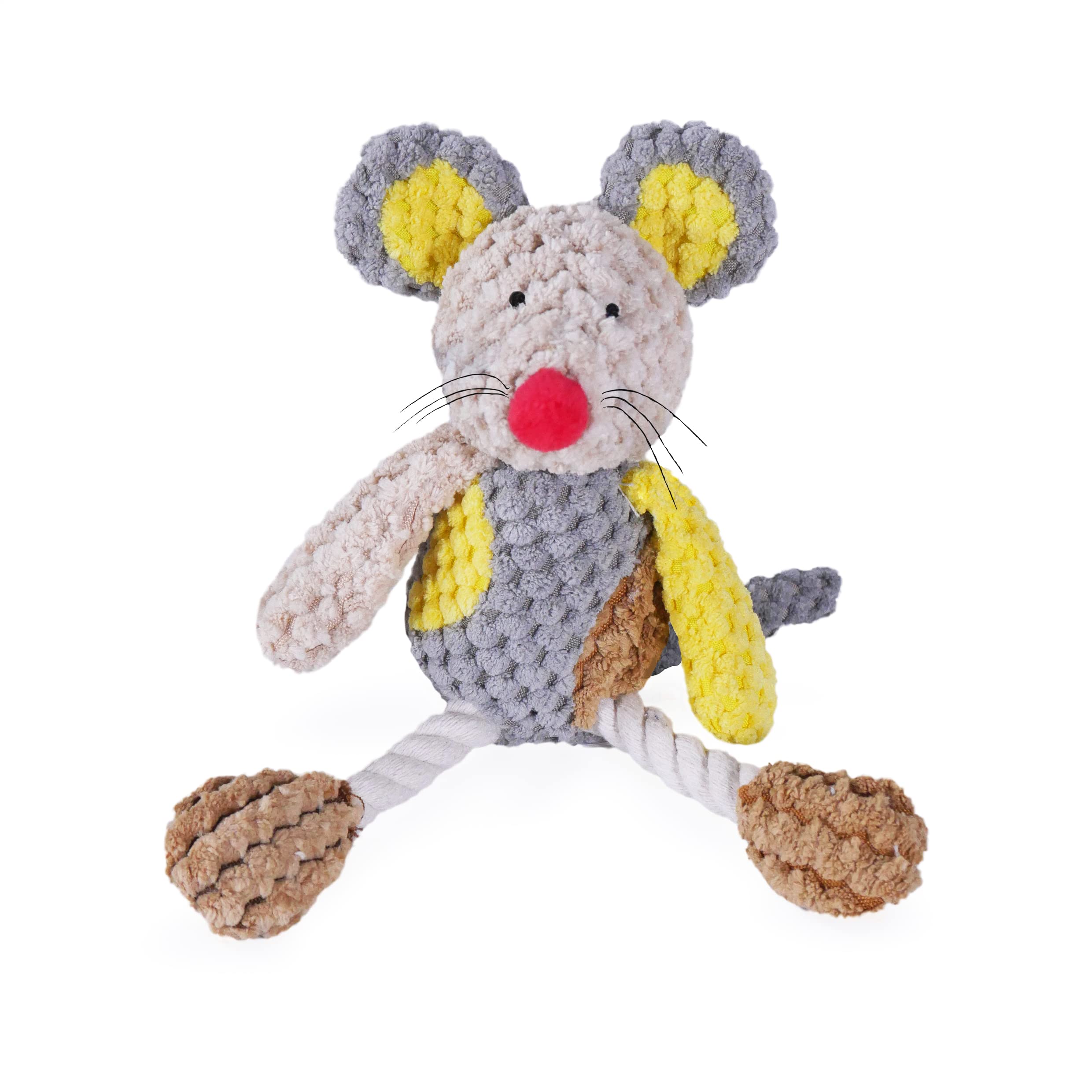 Rosewood Molly Mouse Dog Toy - Soft Plush with Squeaker | Ideal for Small Dogs & Puppies
