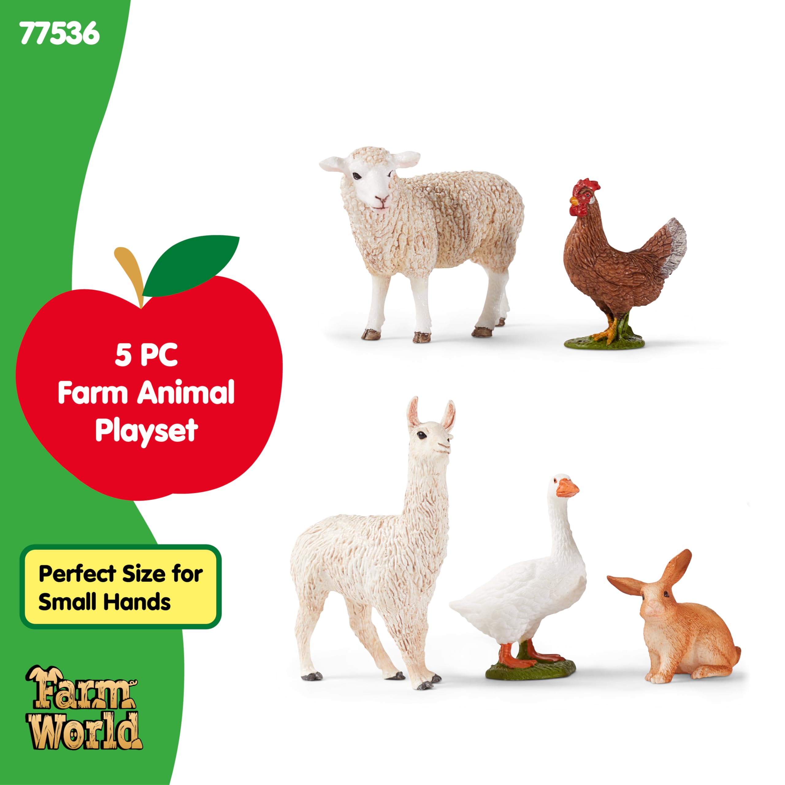 Schleich Farm World 5PC Animal Figurine Bundle - Realistic Barn Play Set | Ages 3+ 7