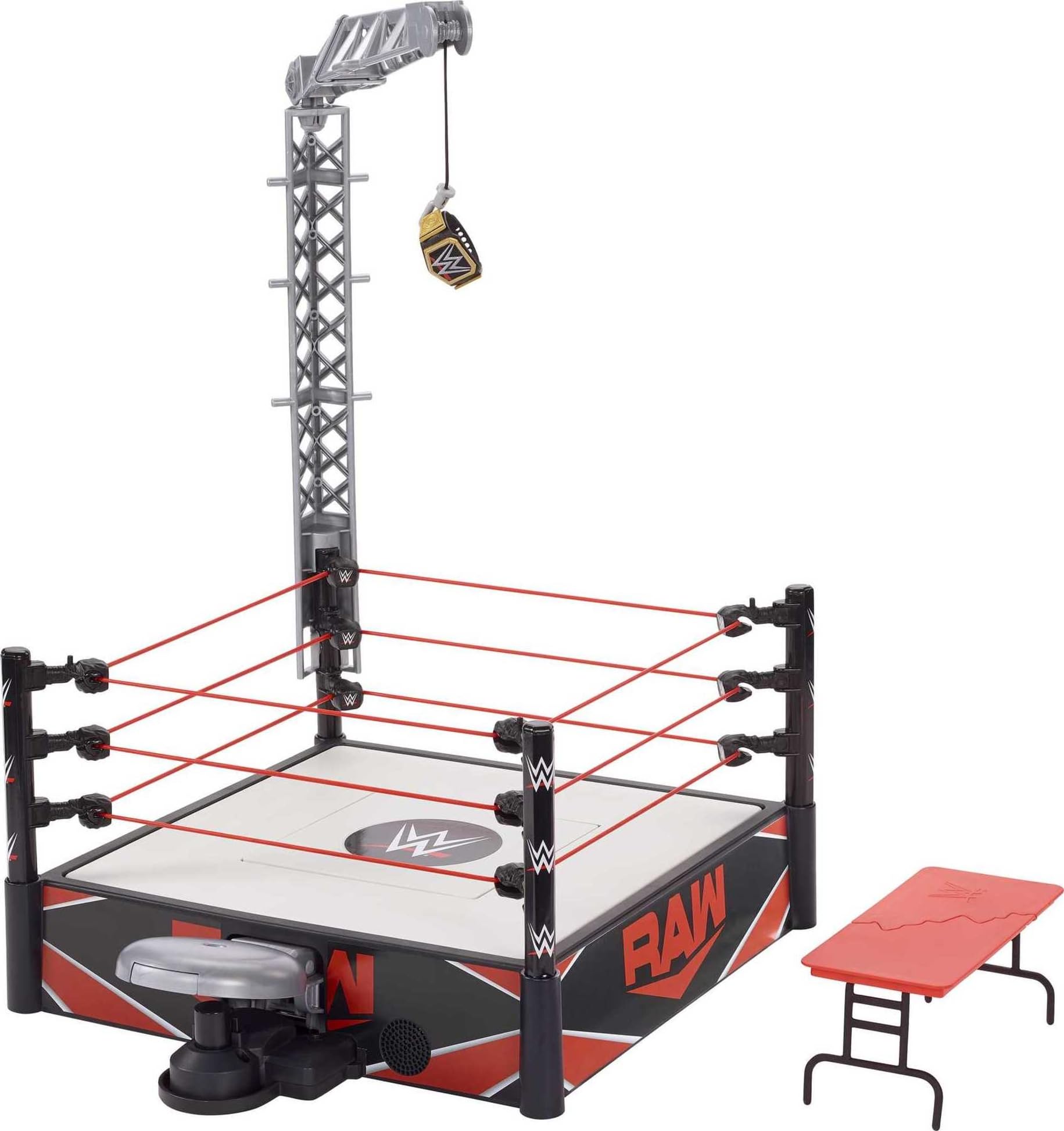 Mattel WWE Wrekkin Kickout Ring Playset - 2-Mode Action Figure Arena with Breakaway Table, Ages 6+