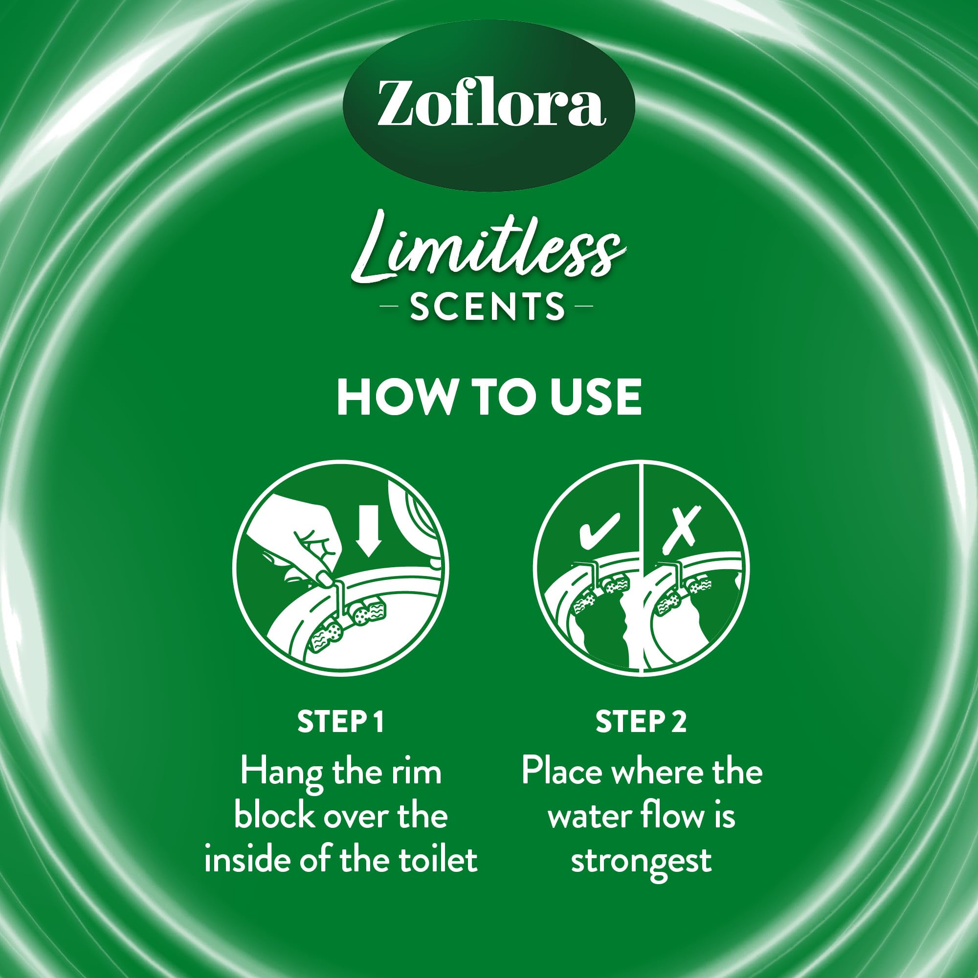 Zoflora - Freesia & Jasmine Fragrance Burst Toilet Rim Blocks, 2 x 131g 3