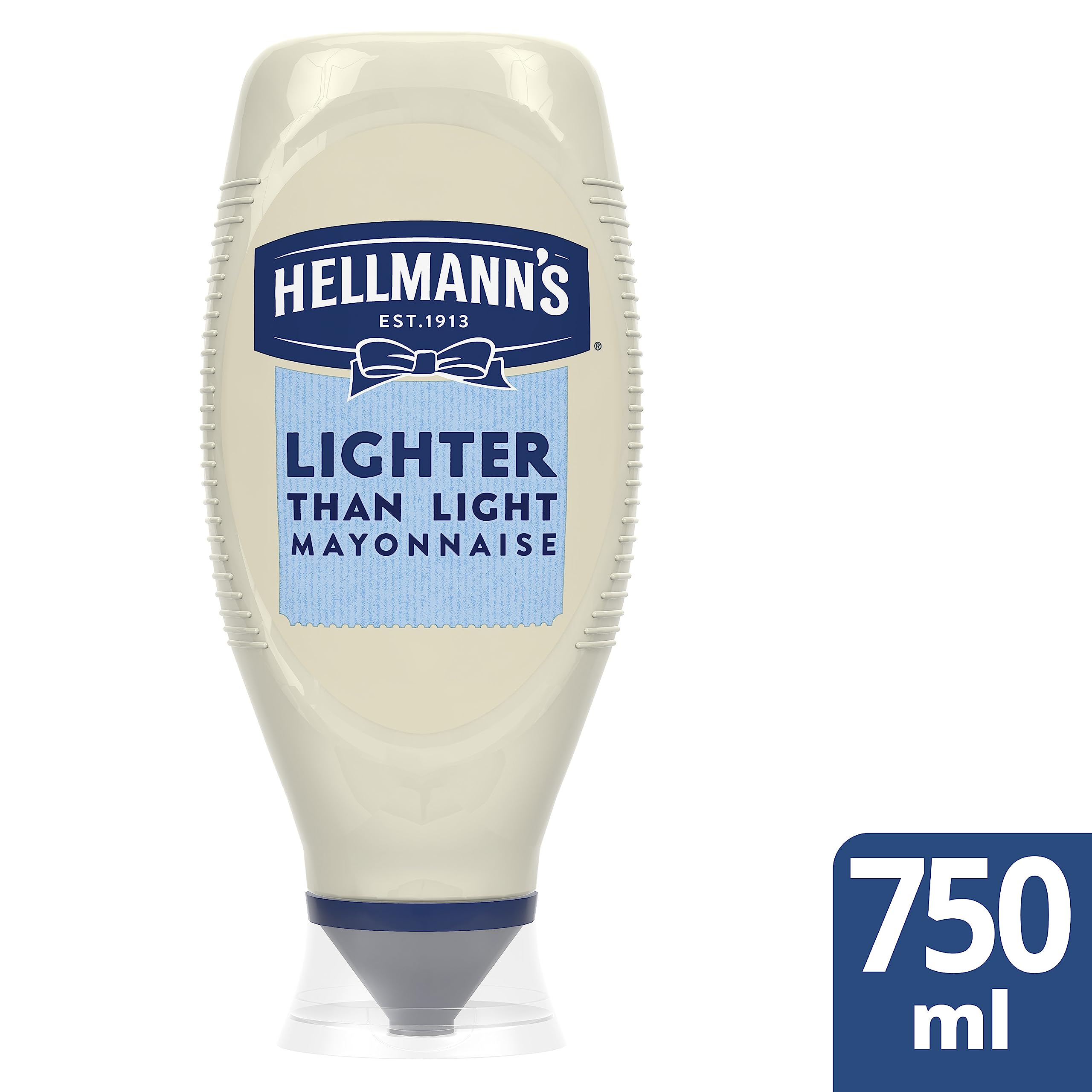 Hellmann's Lighter than Light Mayonnaise - 100% Recycled Plastic Bottle, Low-Calorie, 6% Fat
