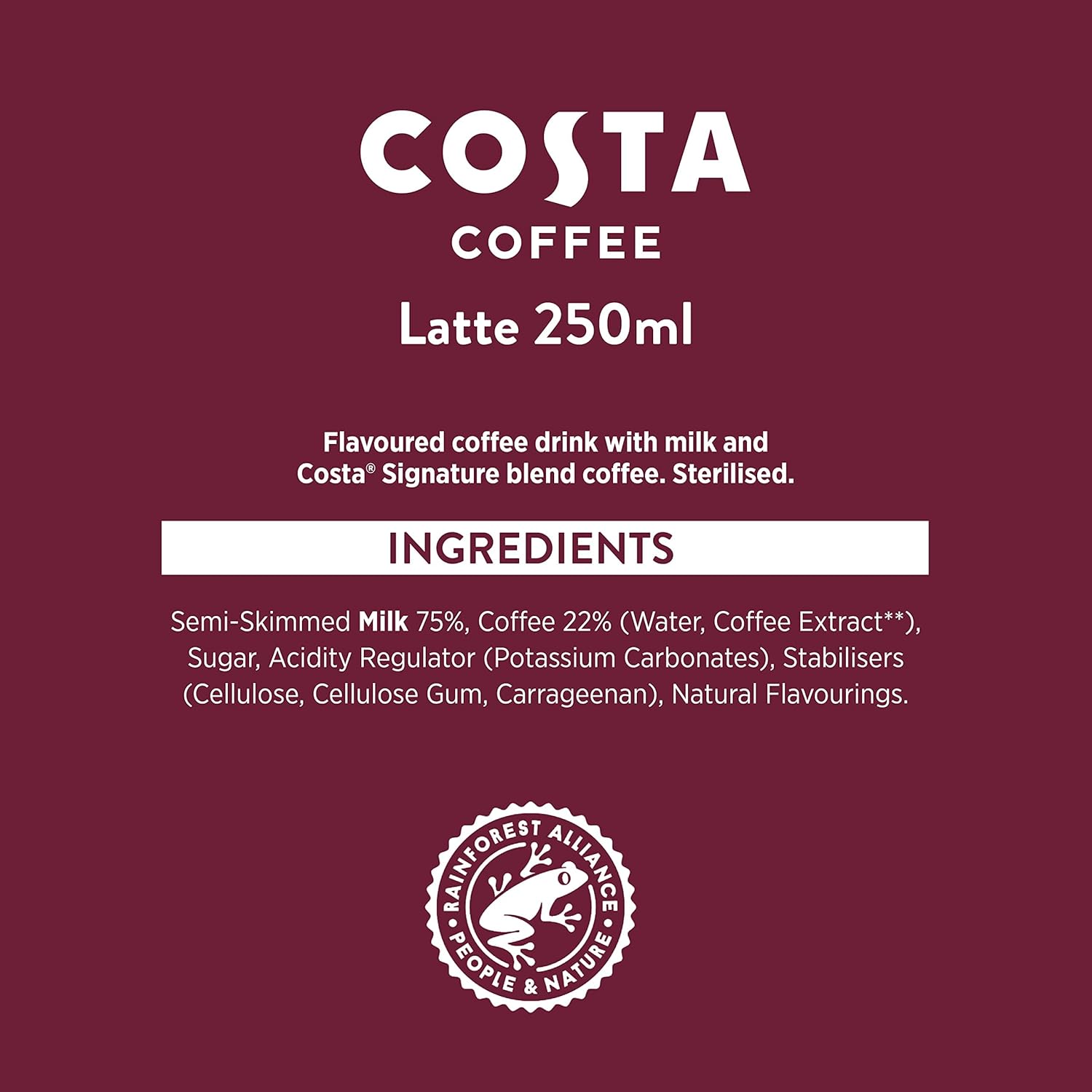 Costa Coffee Latte 4 x 250 ml - Creamy Ready-to-Drink Coffee with Mocha Italia Blend 3