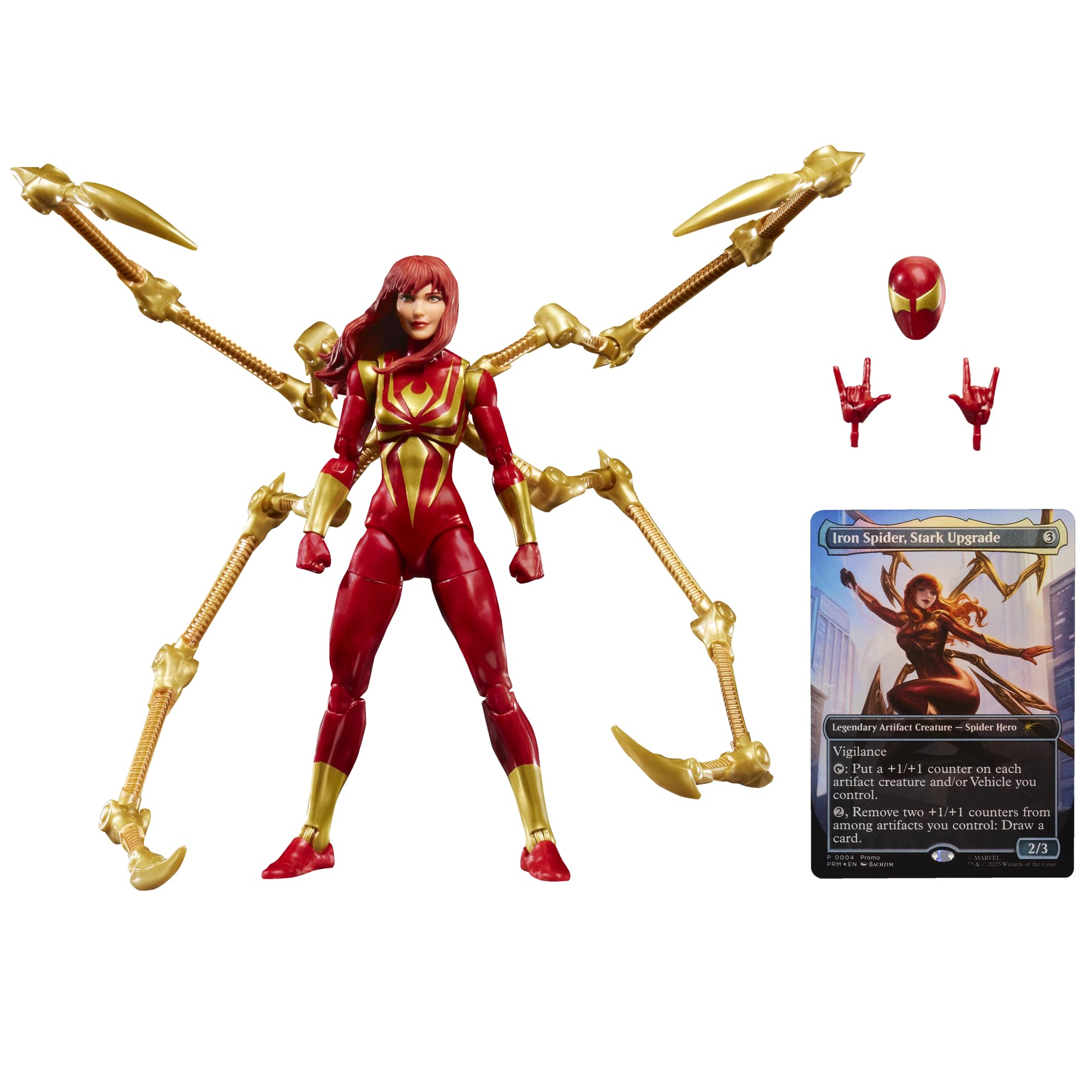 Marvel Legends Series Mary Jane Watson (Iron Spider) Action Figure | 6-Inch Scale | 7 Accessories 1