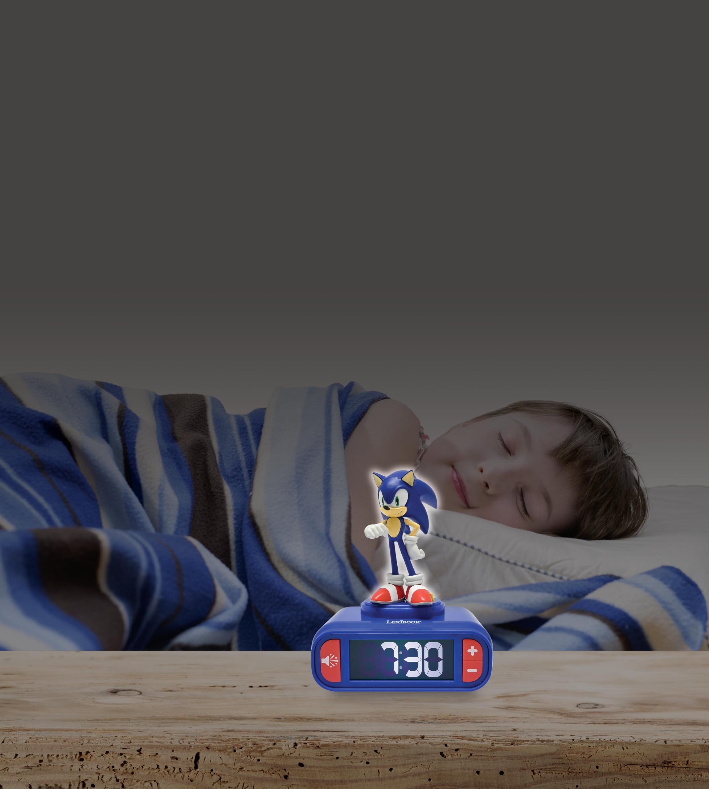 Lexibook Sonic Hedgehog Night Light Alarm Clock with Sounds and Melodies 5