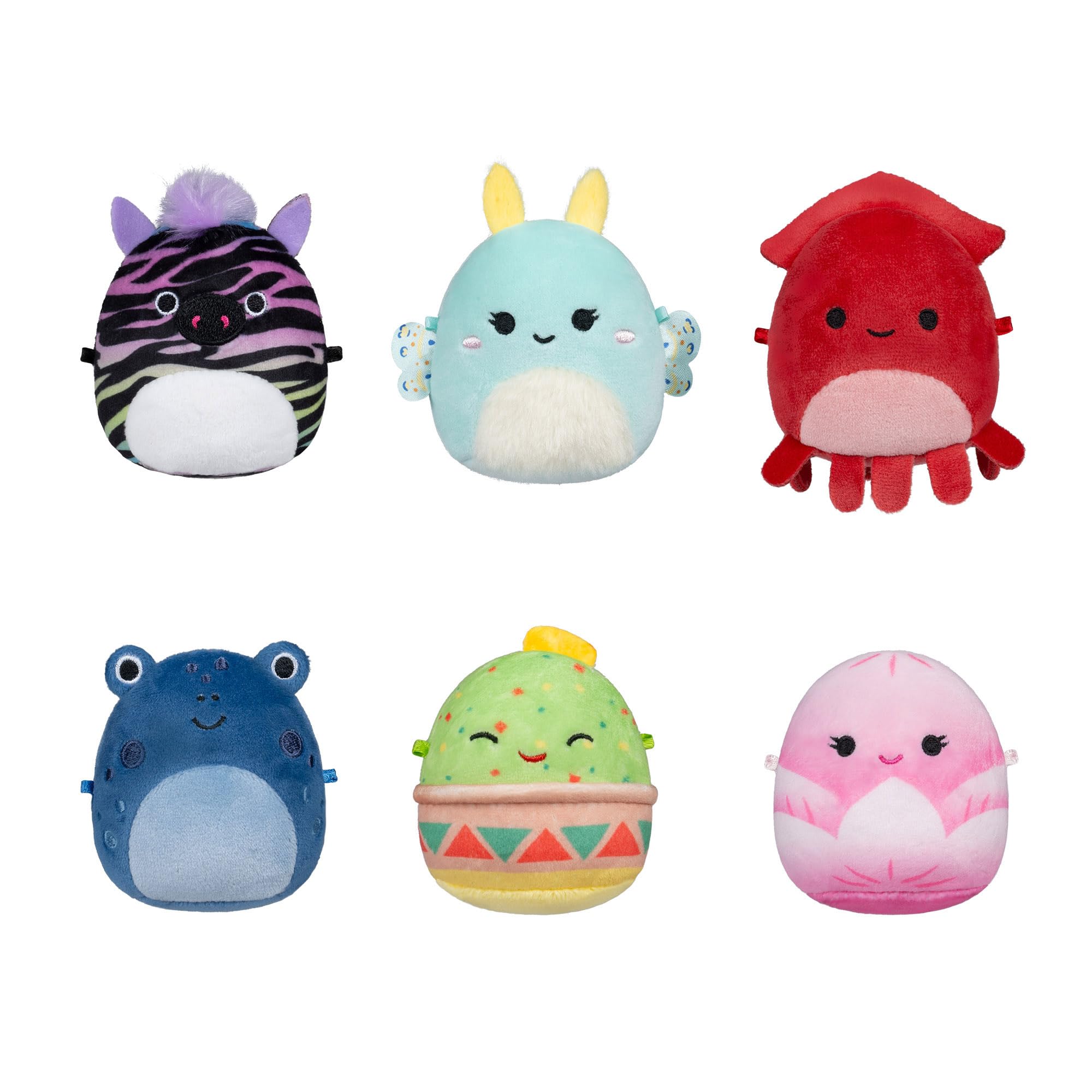 Squishmallows Micromallows 6-Pack Plush - 2.5" Mini Collectible Stuffed Animals for Ages 6+