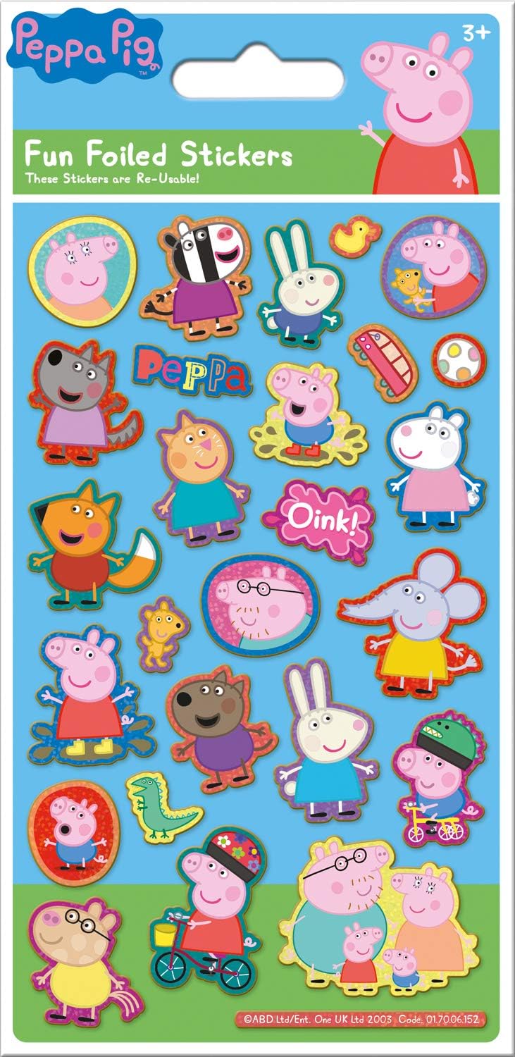 Paper Projects Peppa Pig Mega Sticker Collection - Blue Foil, Rainbow Reward & Mega Pack Bundle 3