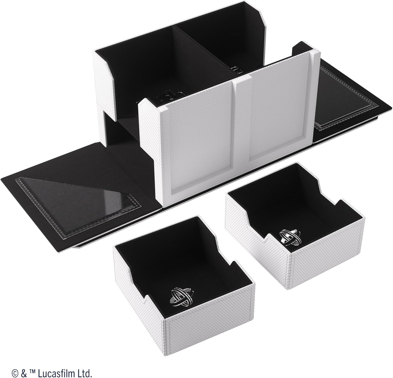 Gamegenic Star Wars Unlimited Double Deck Pod - White/Black TCG Deck Box 4