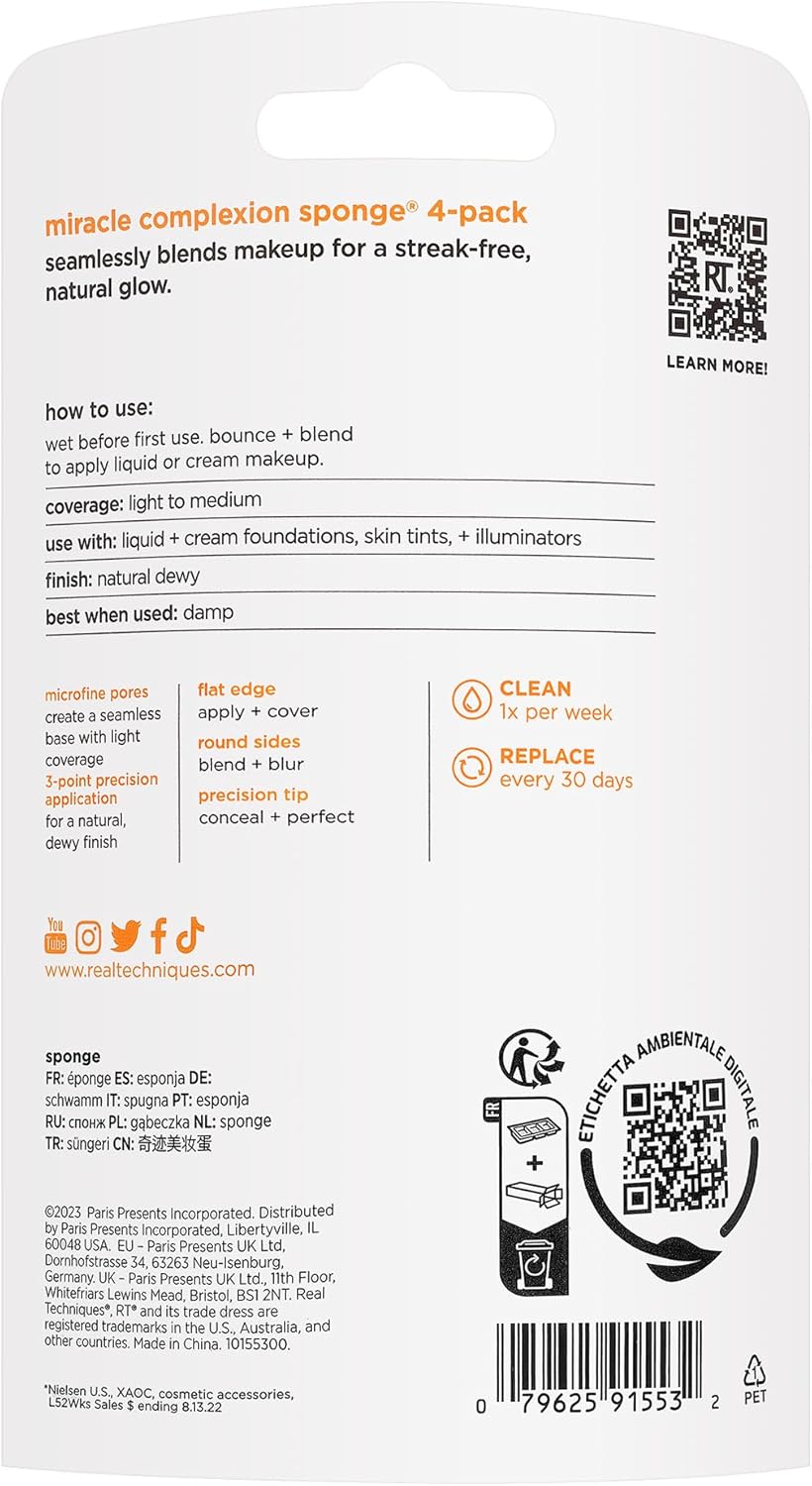 REAL TECHNIQUES Miracle Complexion Sponge (Pack of 4) 6