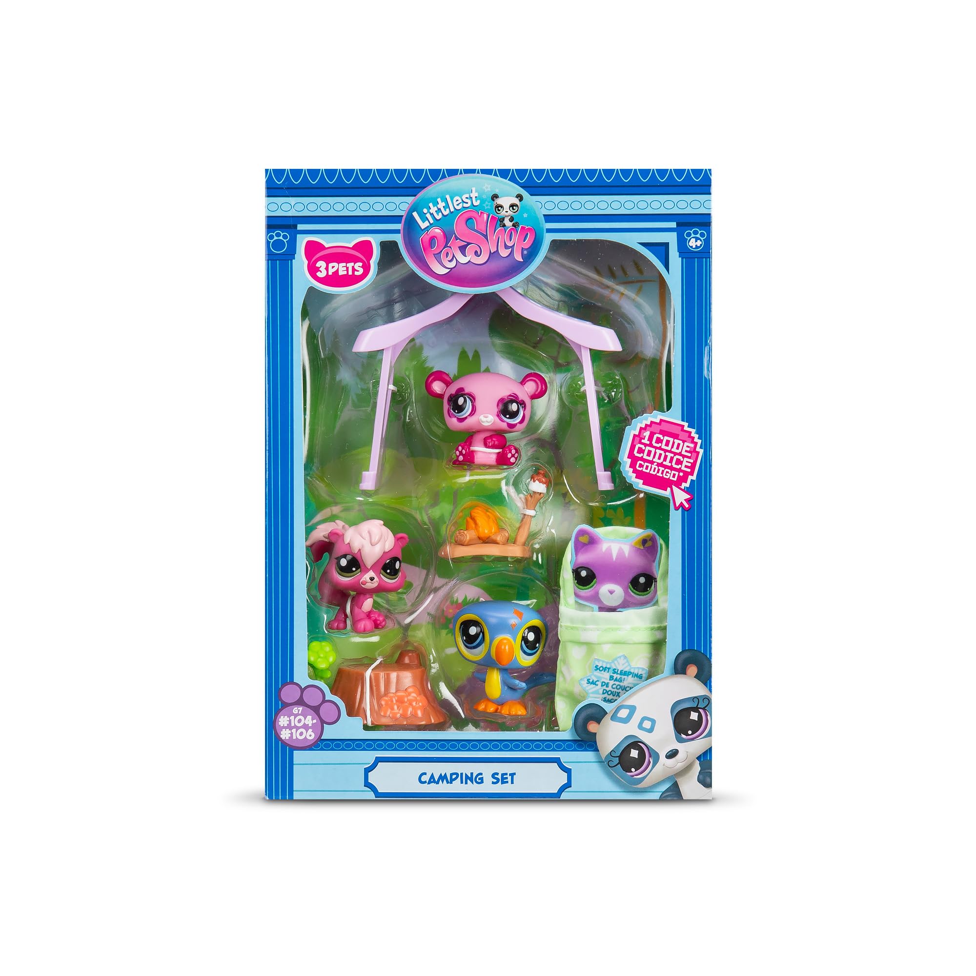 Littlest Pet Shop Bandai Series 2 Camping Adventure Play Pack - 3 Pet Figures with Accessories, Ages 4+ 10