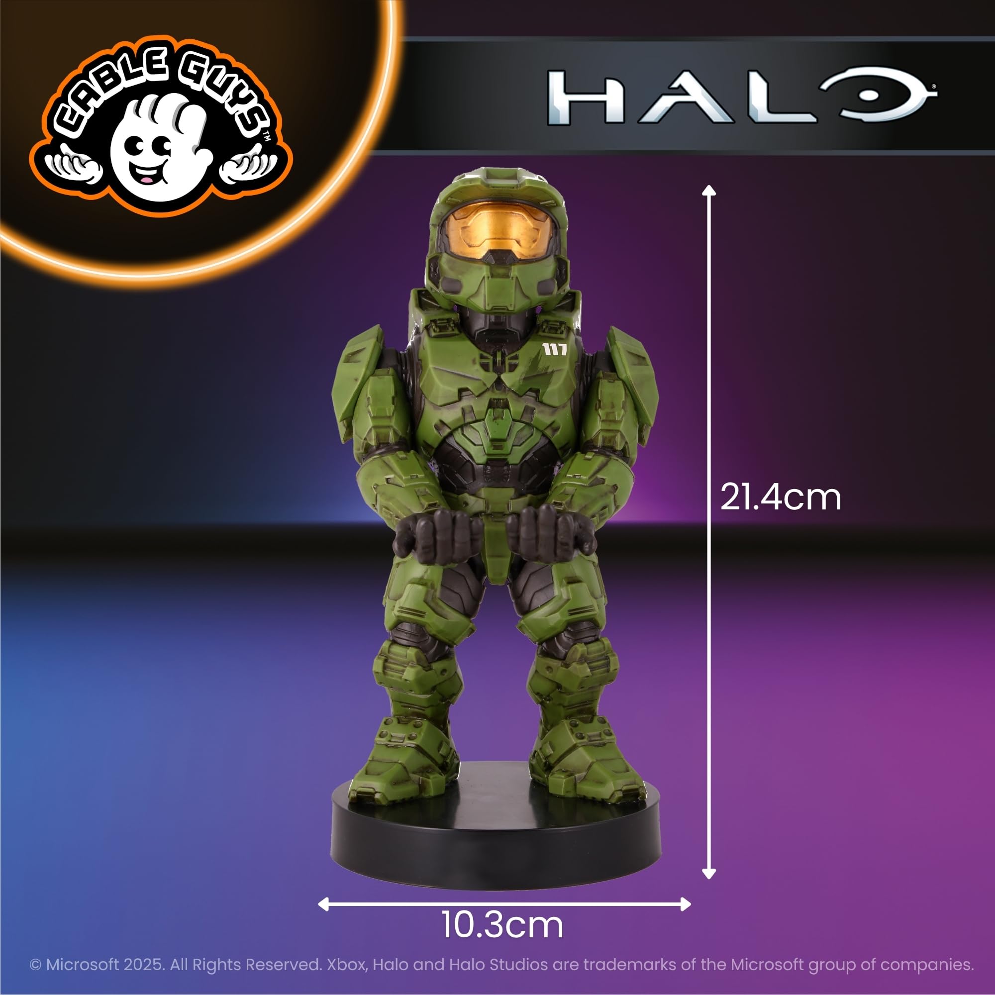 Cableguys Master Chief Infinite Controller & Phone Mount | 8.5in Tall | Black Plastic 7