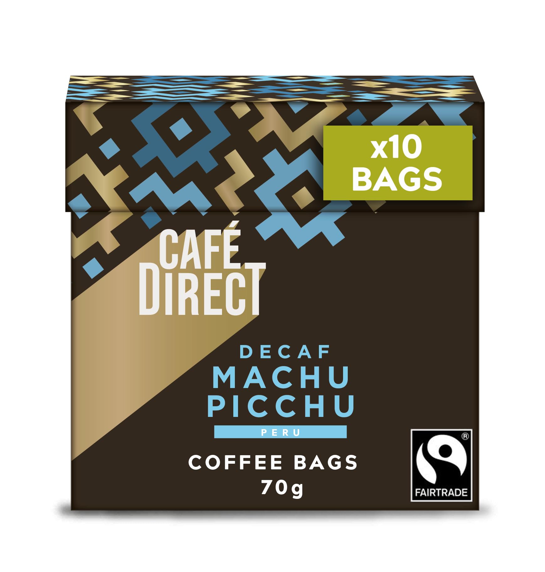 Cafédirect Machu Picchu Decaf Fairtrade Arabica Coffee Bags 10 x 7g