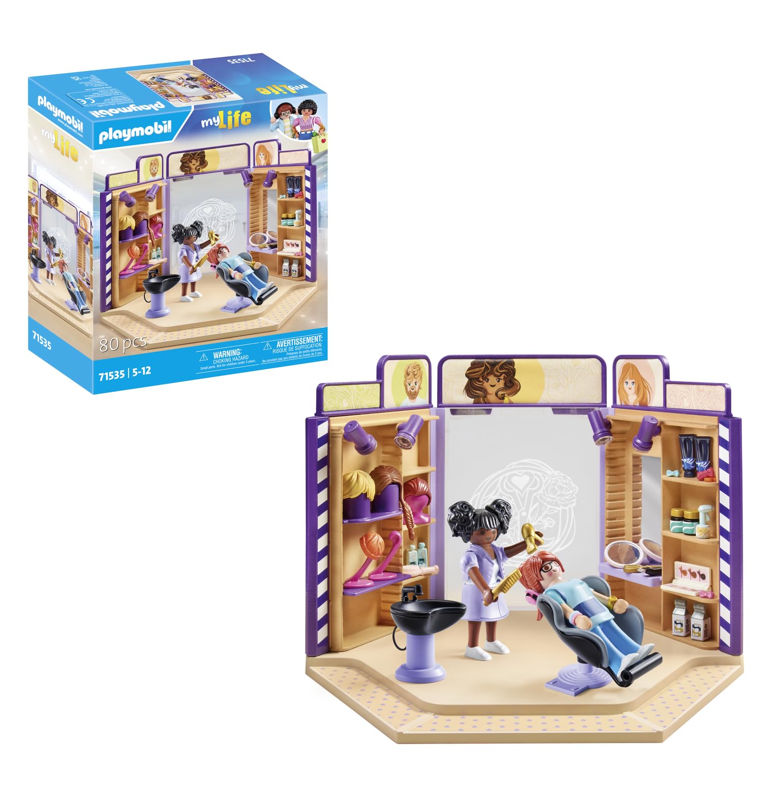 Playmobil 71535 myLife Hair Salon Playset with Figures and Accessories