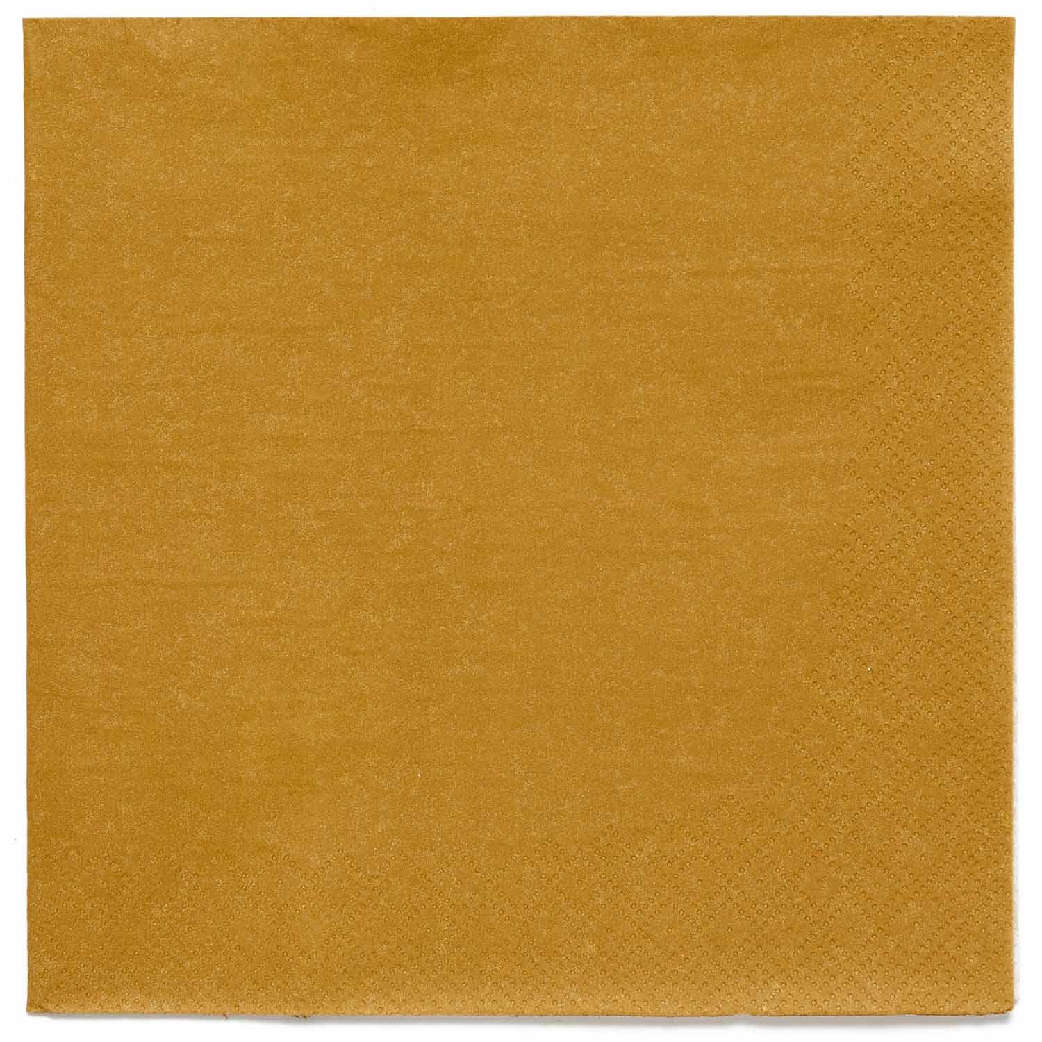 Amscan Crème Brûlée Gold Eco-Friendly Compostable Luncheon Napkins - Pack of 20