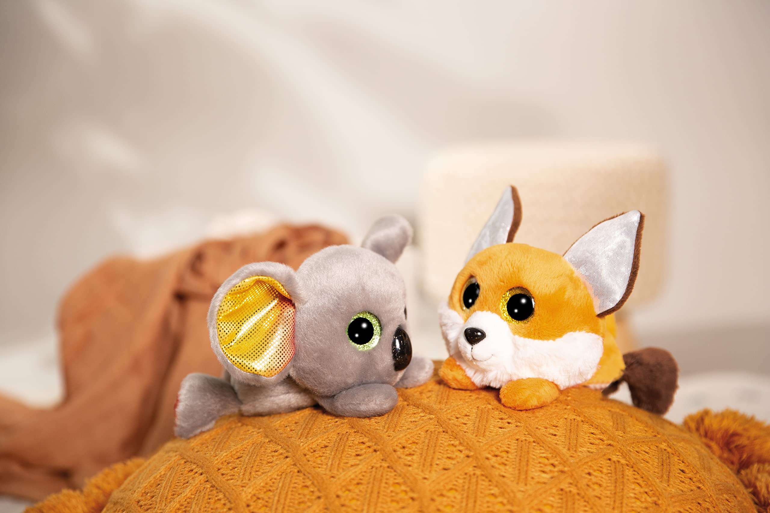 NICI GLUBSCHIS Fox Runizzi 15cm Plush Toy - Cuddly Lying Fox Orange with Shiny Ears 3