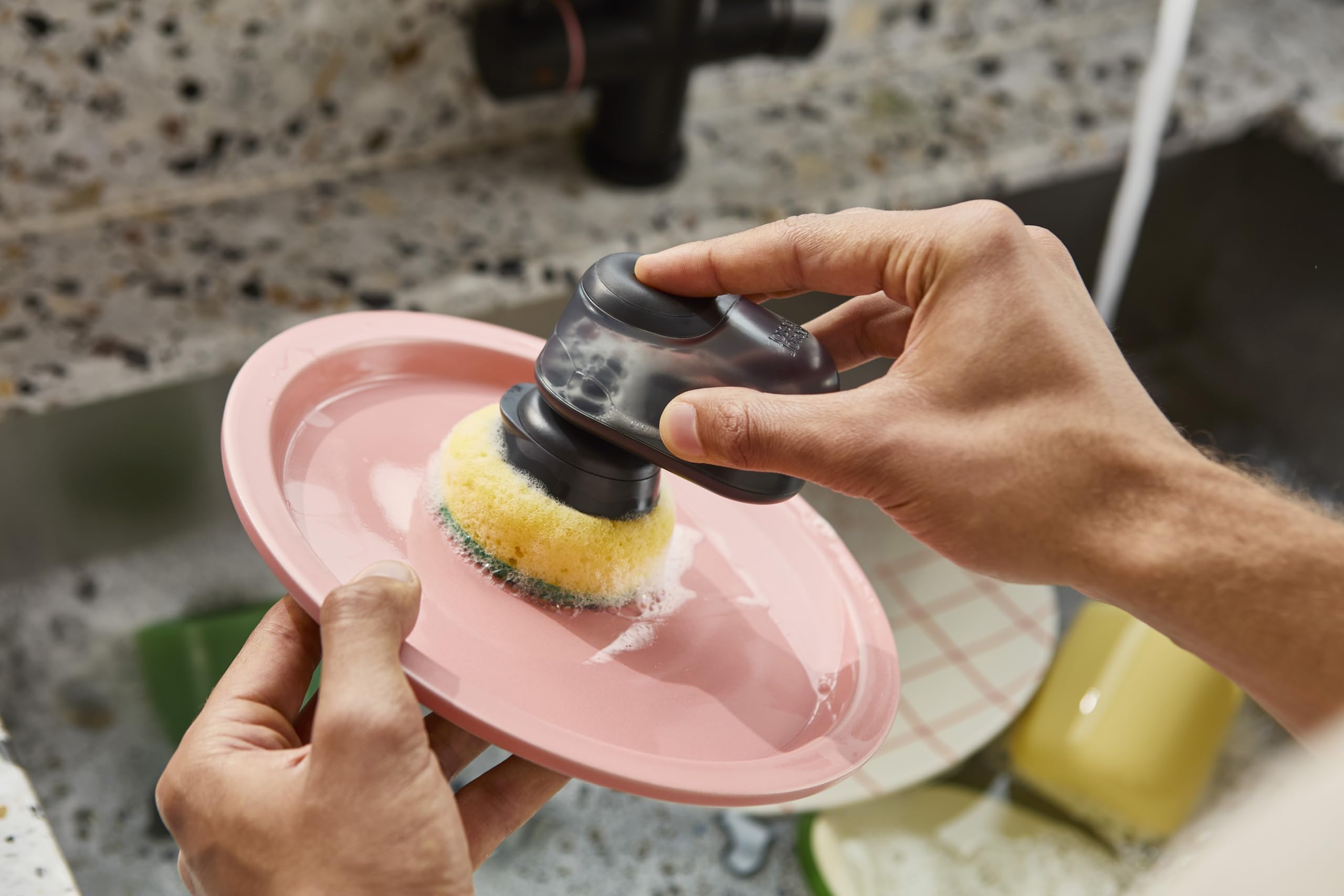 Joseph Joseph SinkTech Kitchen Sponge Replacement Heads - Pack of 2, Yellow 3