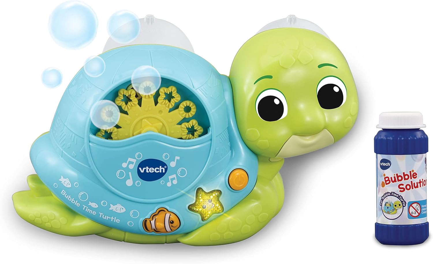 VTech Bubble Time Turtle - Interactive Bath Toy with Light-Up & Music for 1-3 Year Olds