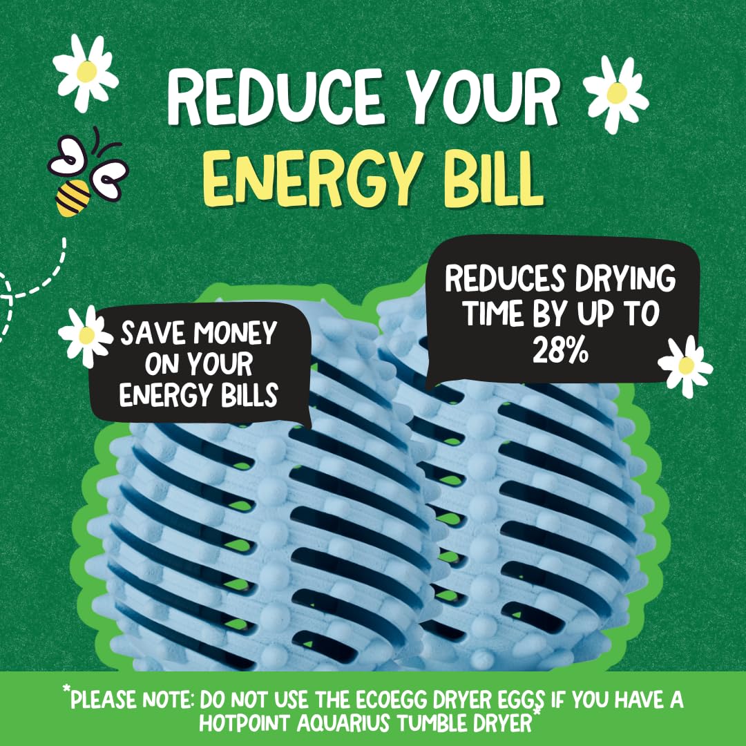 Ecoegg - Dryer Balls Fresh Linen Scented | Reduces Drying Time | Tumble Dryer Eggs 6